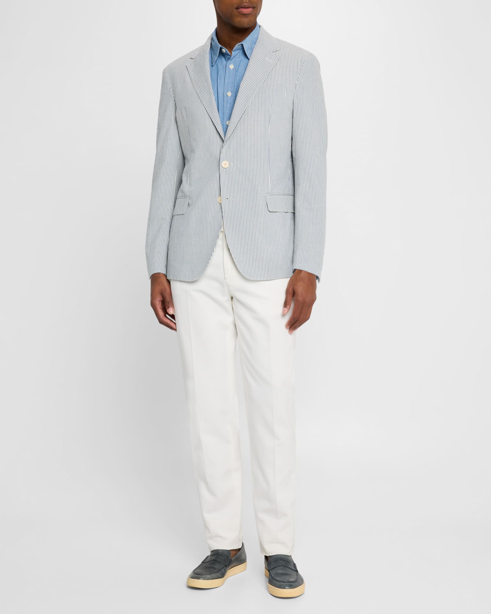 Men's Polo Soft Tailored Seersucker Sport Coat 1