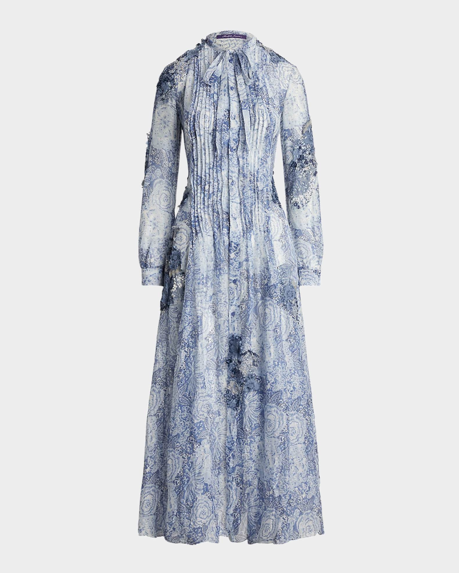 Hannes Floral Print Gauze Maxi Dress 0