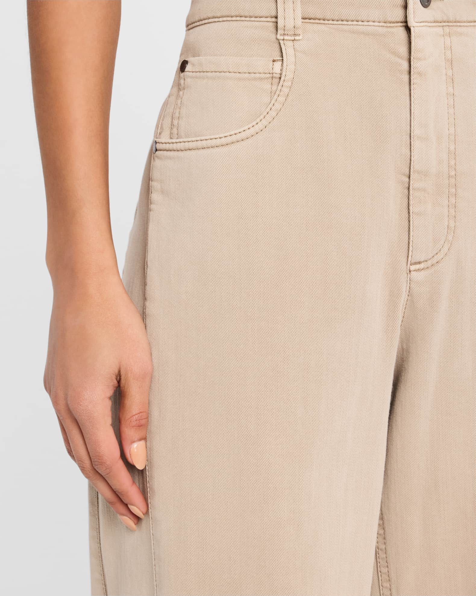 BRUNELLO CUCINELLI ワイドレッグデニム M Brunello Cucinelli high-rise wide-leg Jeans | Black | FARFETCH