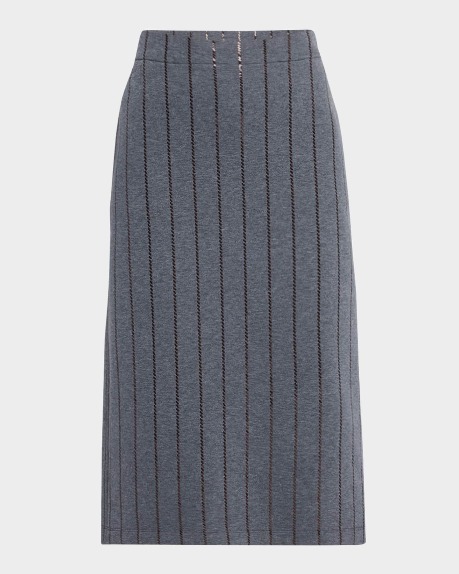 Regimental Paillette Fleece Midi Skirt 0