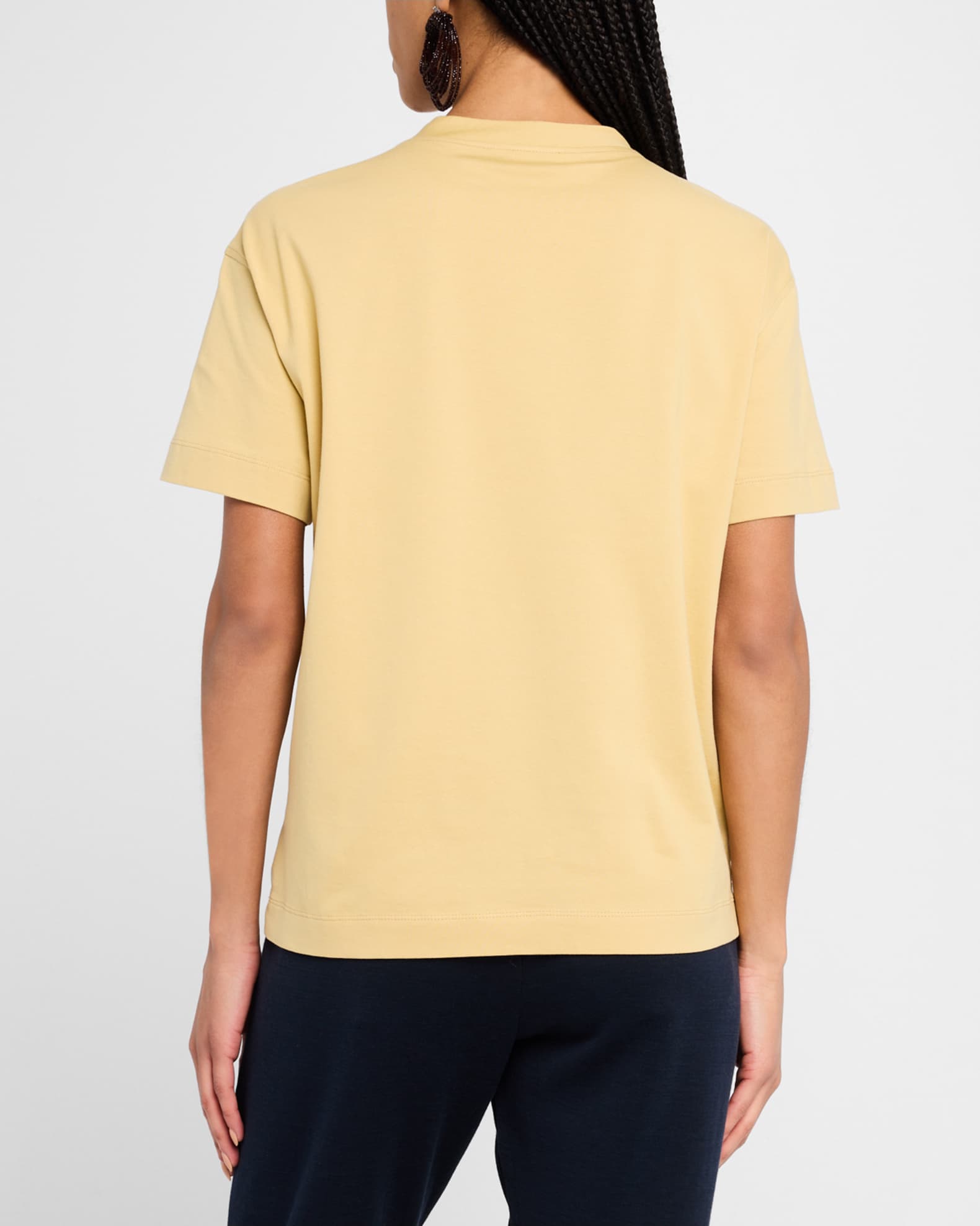 【関税＆送料込み】Brunello Cucinelli Monile T-Shirt Brunello Cucinelli Crewneck T-Shirt with Monili Pocket
