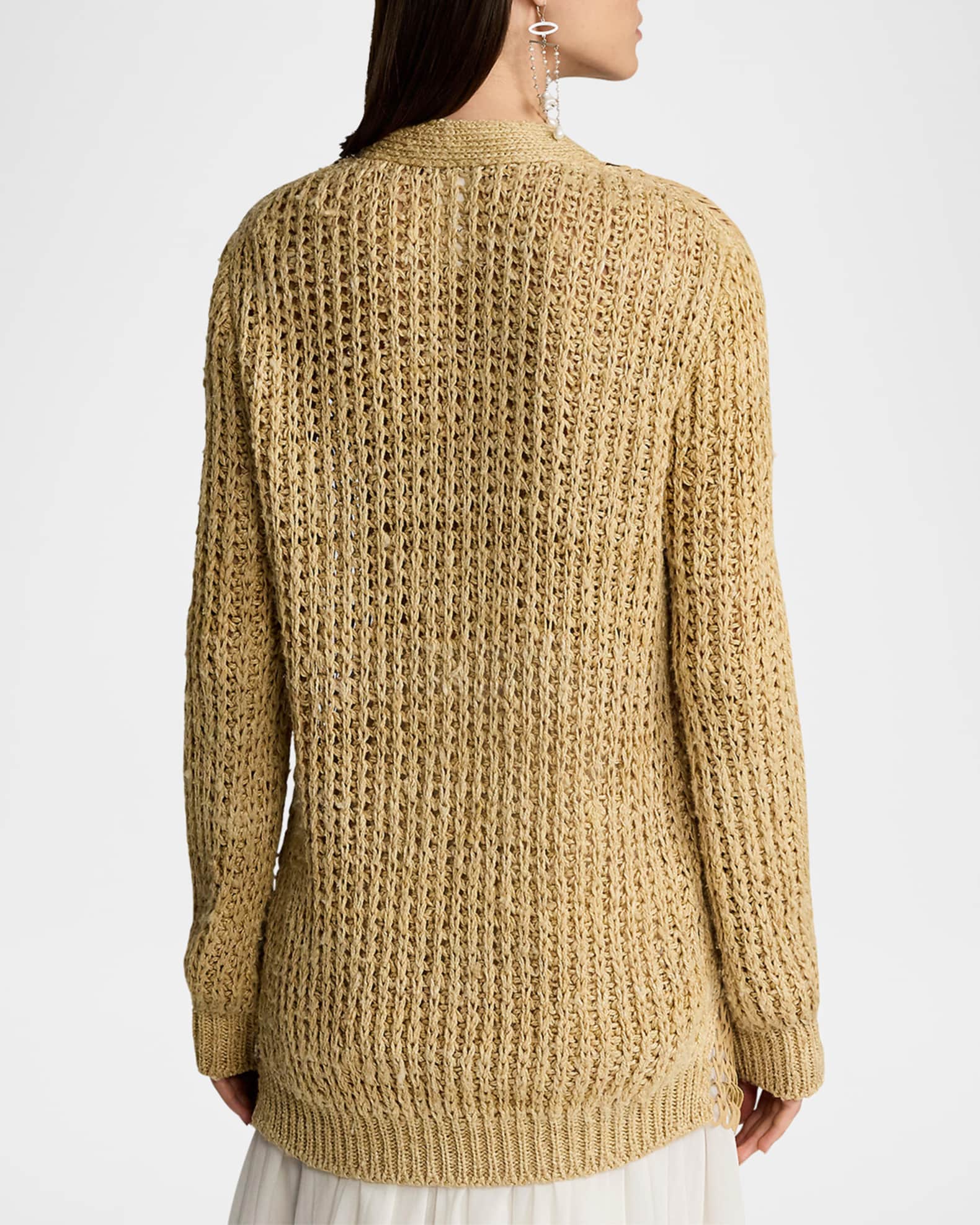 Ralph Lauren Collection Hybrid Suede Silk-Linen Boyfriend