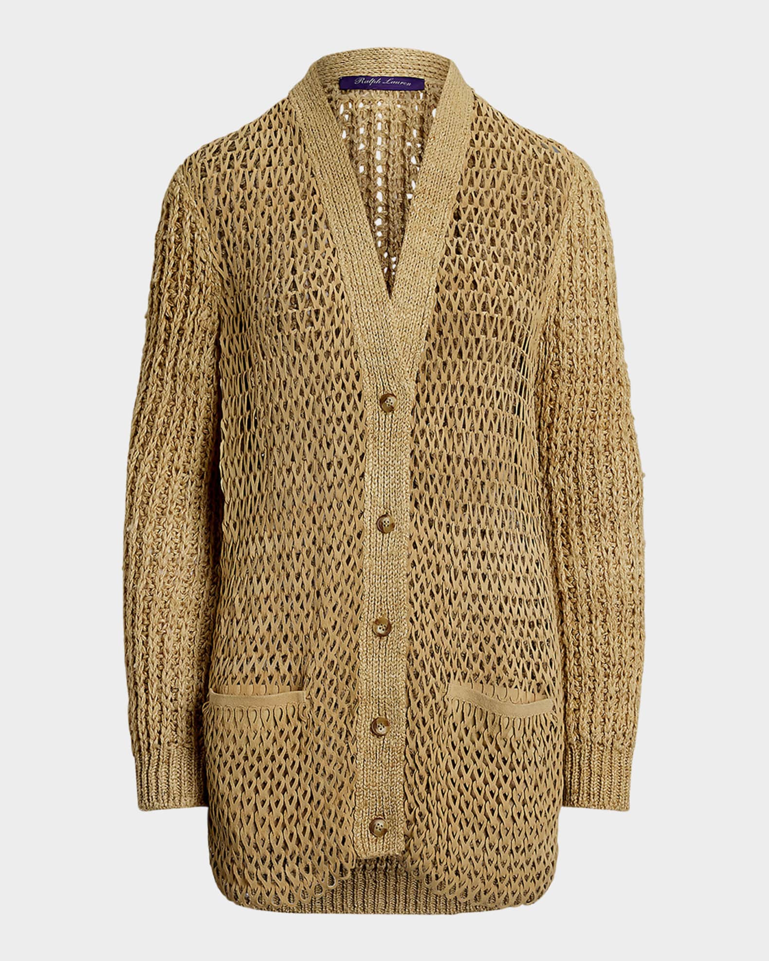 Hybrid Suede Silk-Linen Boyfriend Cardigan 0