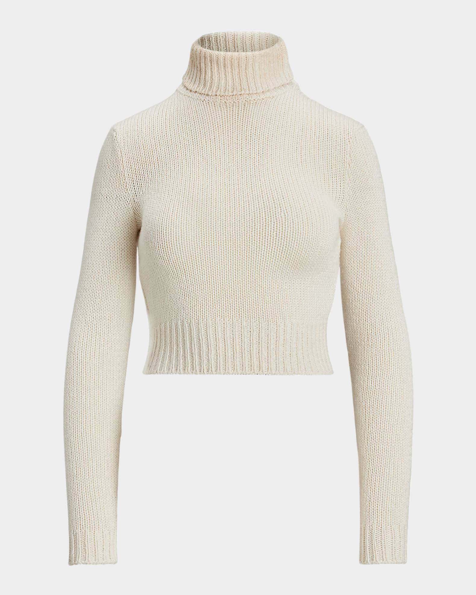 信頼も厚い Ralph Crop Jersey Silk Lofty Turtleneck Collection Lauren ニット/セーター