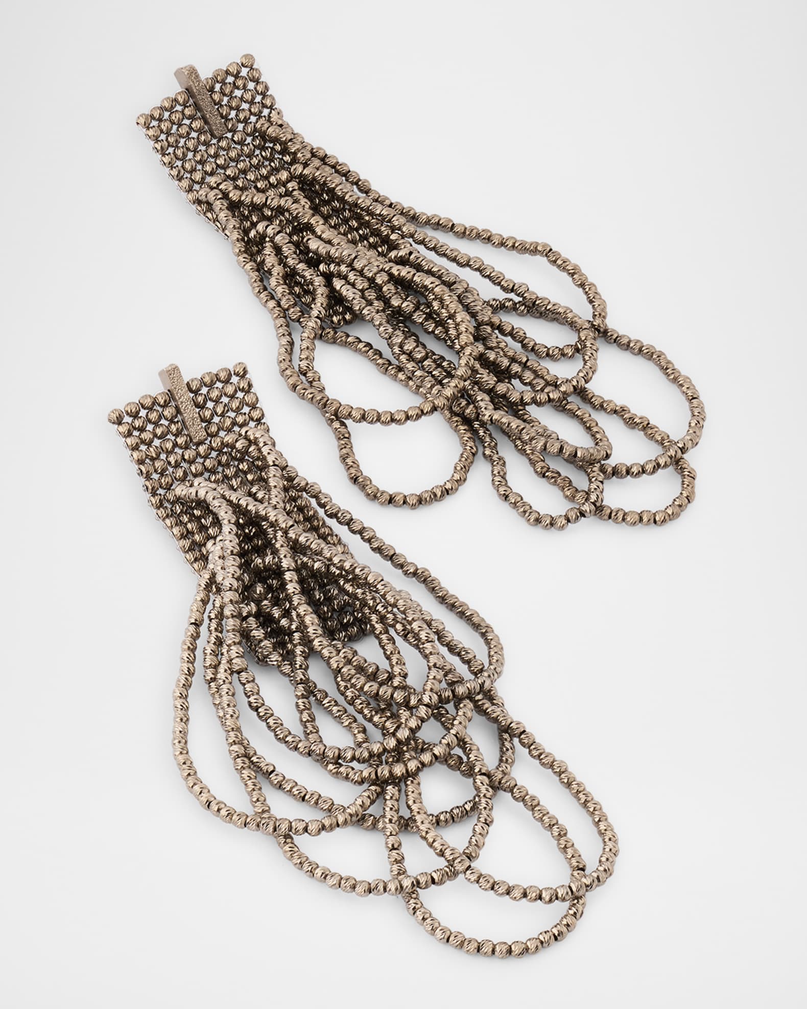 Brunello Cucinelli Tiered Multiloop Drop Earrings | Neiman