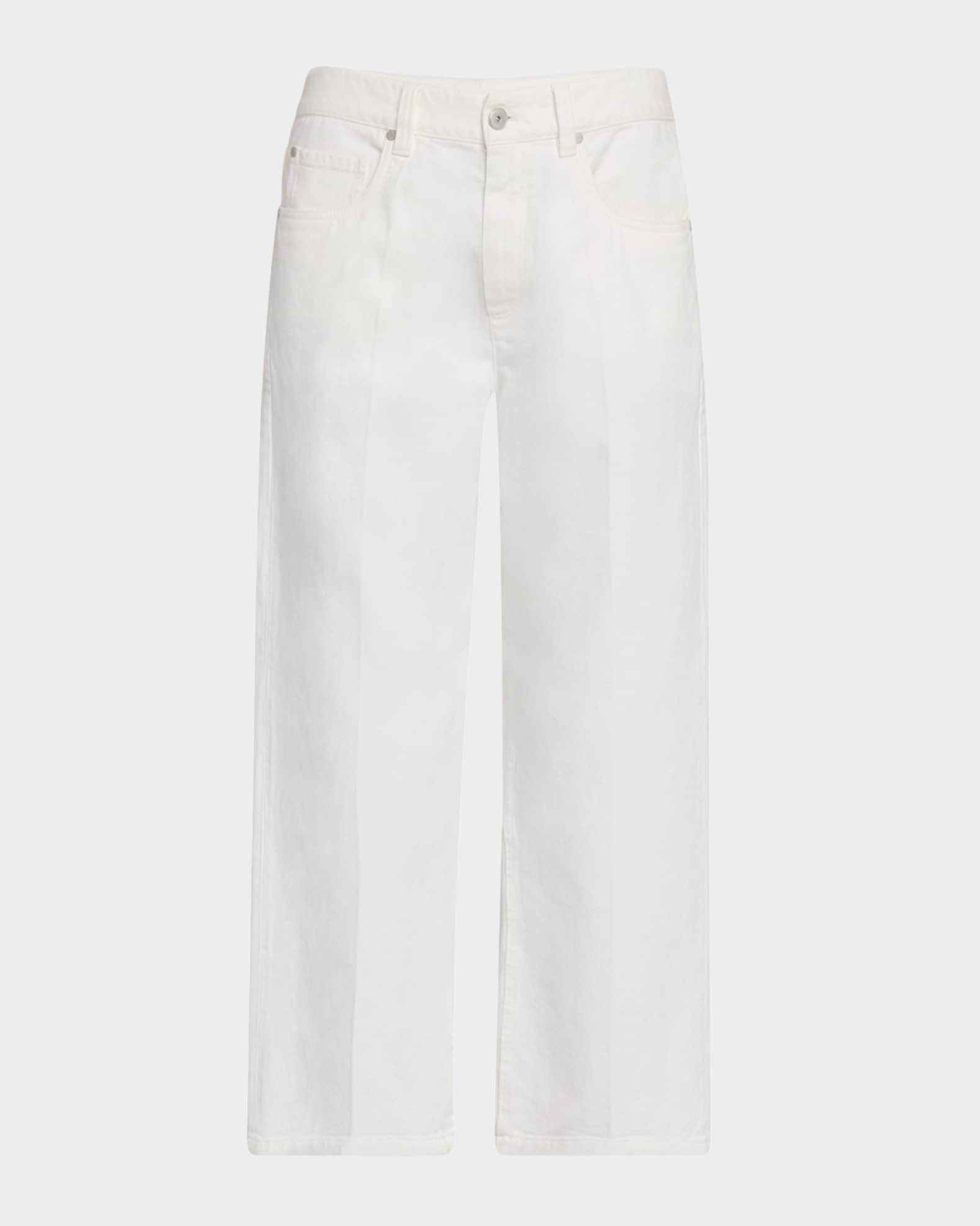 デニム・ジーパン Brunello Cucinelli The Soft Curved Jea-Full Lenght Brunello Cucinelli Soft Curved Wide-Leg Denim Jeans | Neiman