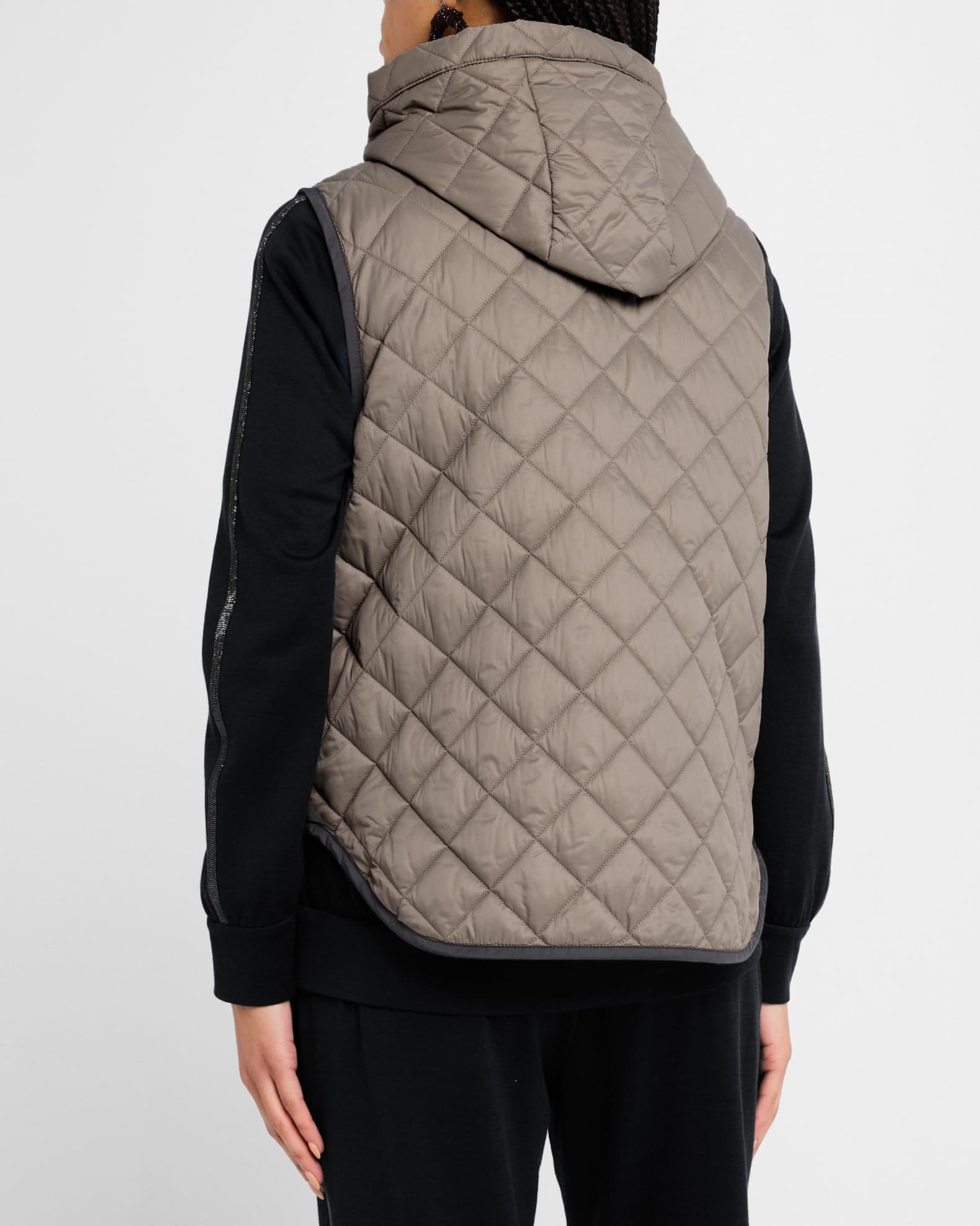 コート Brunello Cucinelli Padded Hooded Vest Brunello Cucinelli Padded Hooded Vest | Sendegaro
