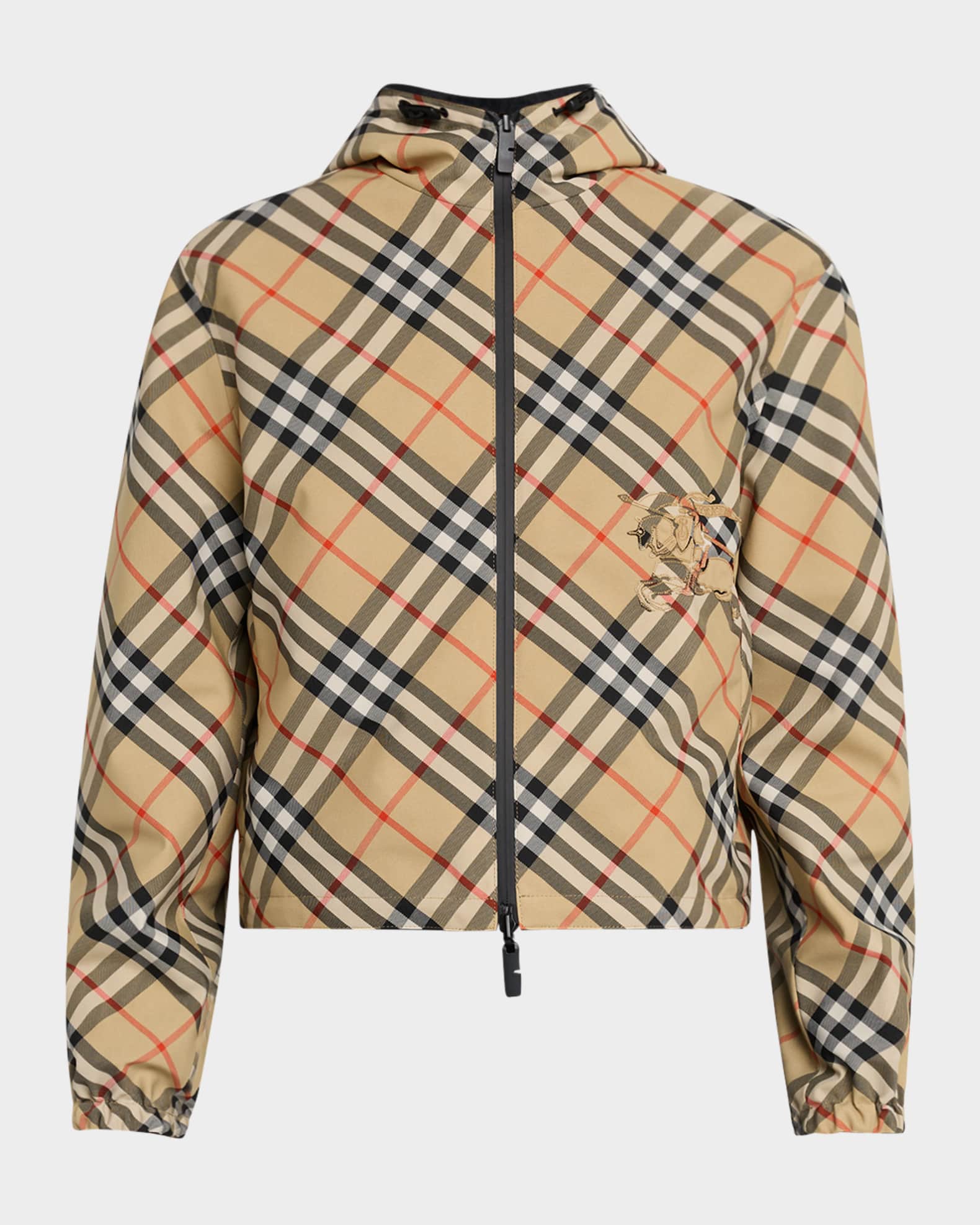 Reversible Check Crop Zip Jacket 0