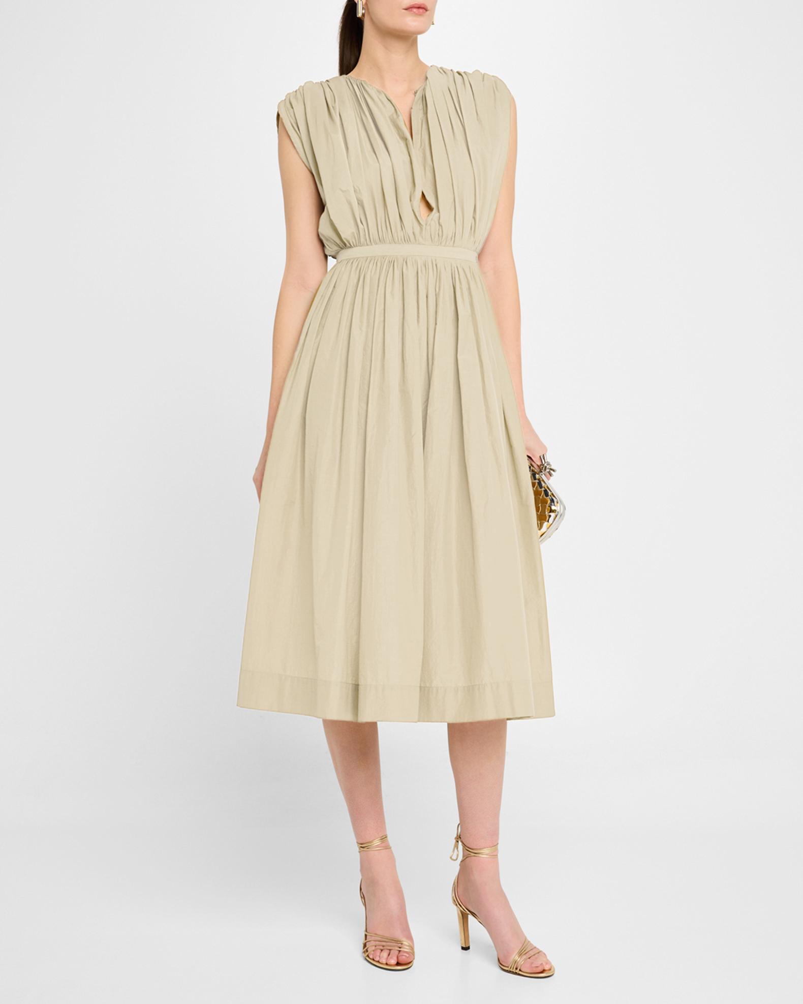 lorenzo beige embroidered maxi dress Philosophy di Serafini Plunging Gathered Midi Dress, Ivory, Women's, 38 IT (2 US) Cocktail & Party Wedding Guest Dresses Midi Dresses Fit:Tailored womensclothing Women'S Velvet Dress Cowl Fashion 94 cm / 37