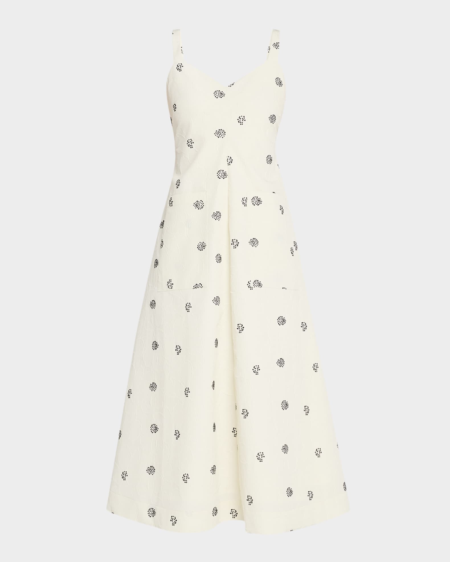 Pocktail Spotted Sleeveless Midi Dress 0