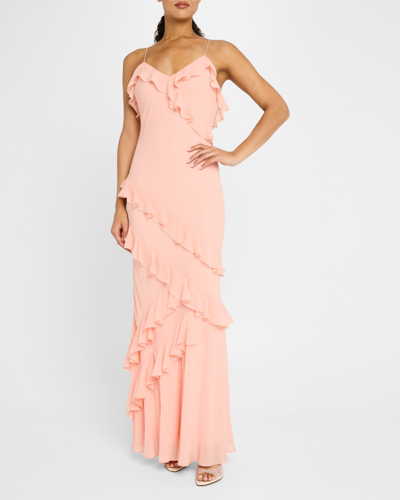 Rialto Asymmetric Ruffle Maxi Dress 1