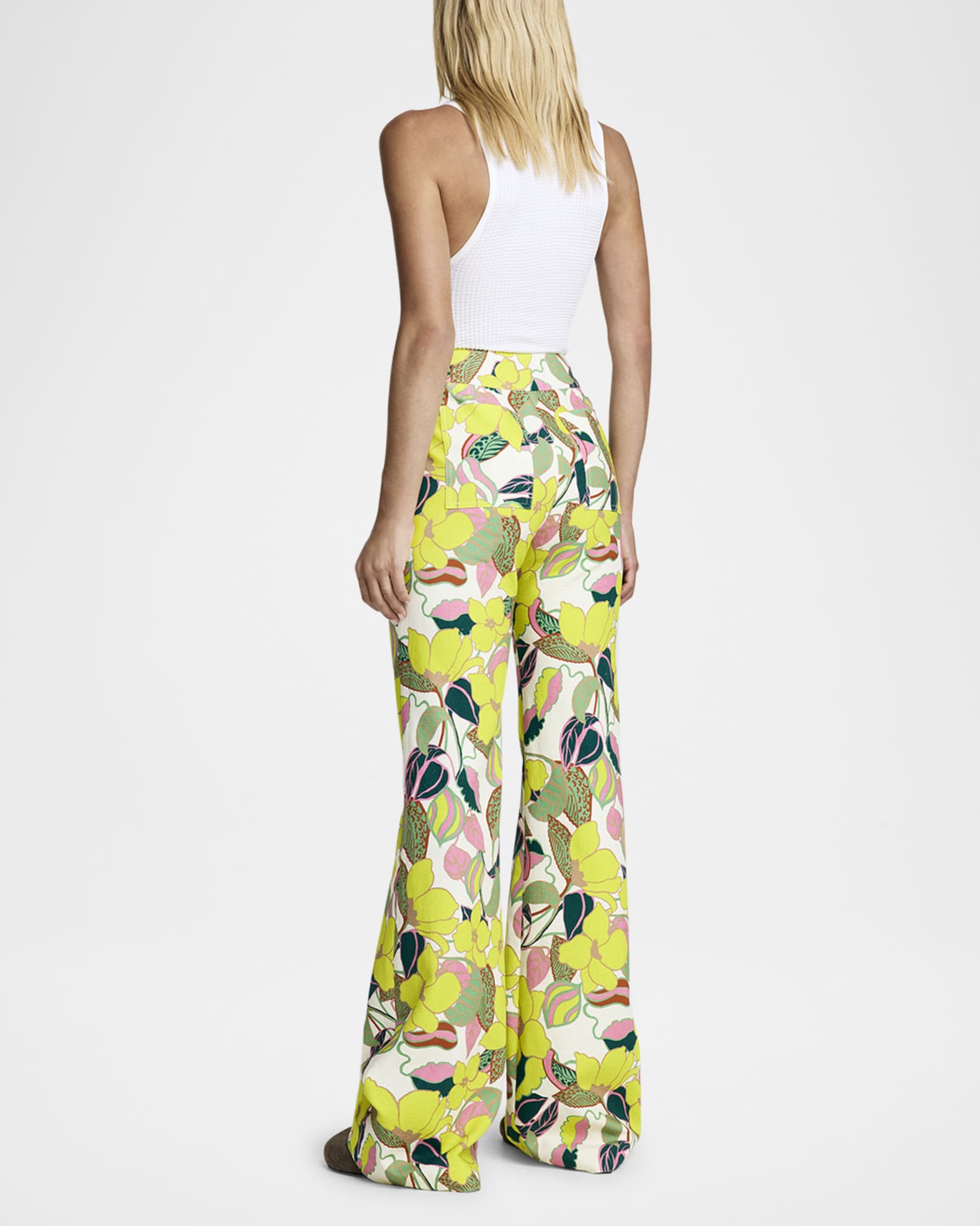 Citrus Cabana Patch Pocket Pintuck Trousers 1
