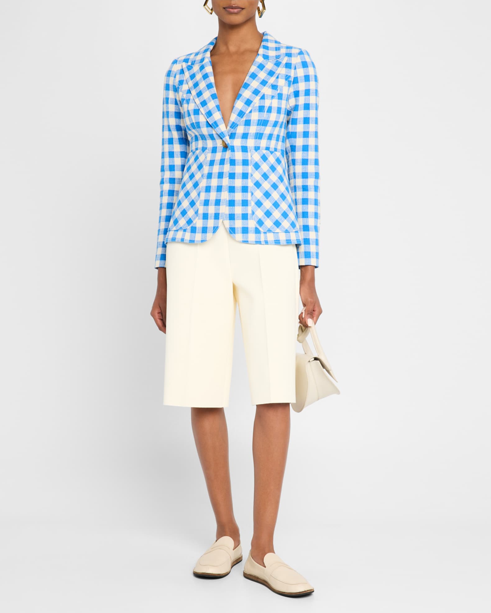 Patch Pocket Duchess Blazer with Elbow Patches - Thumbnail 2