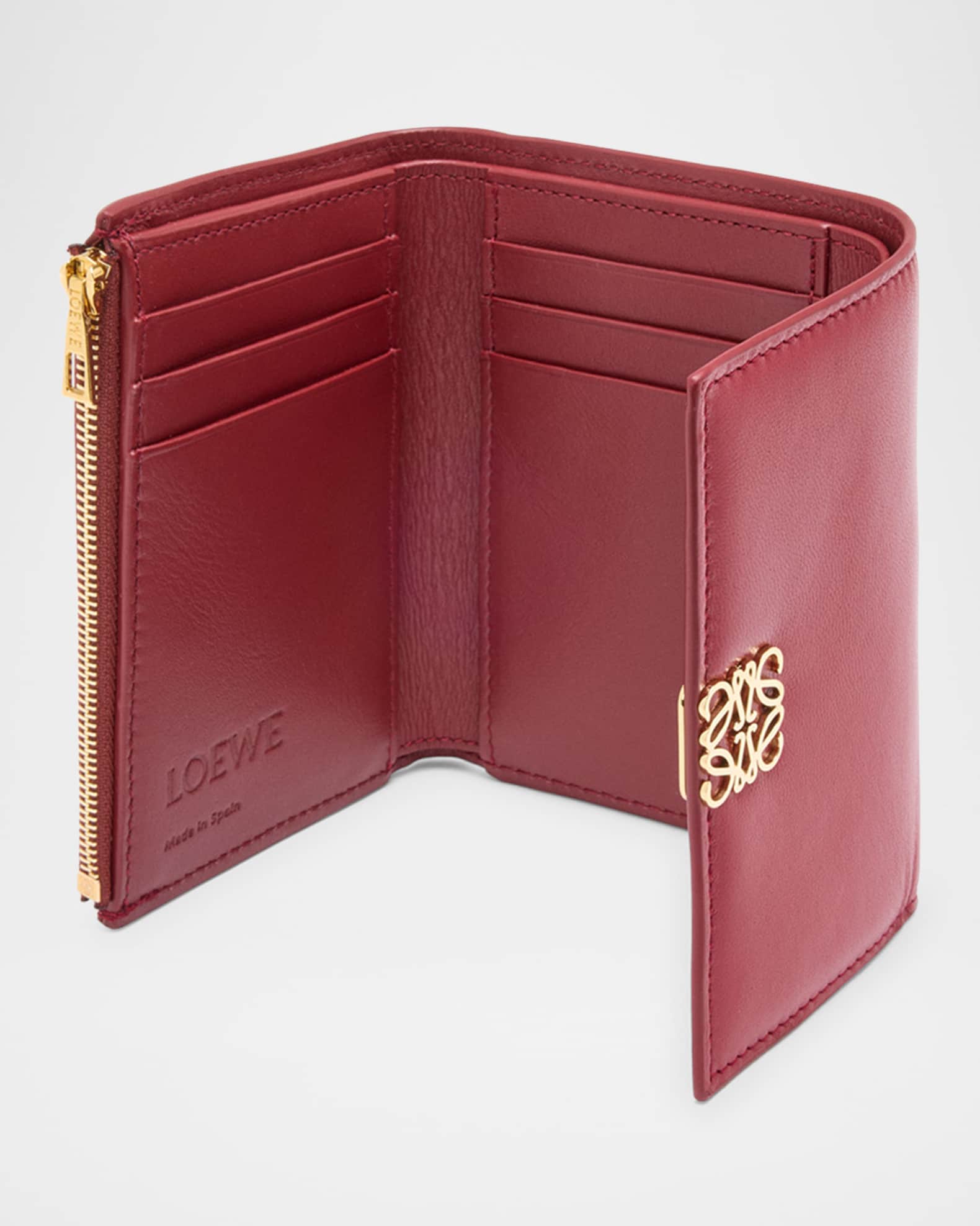 【LOEWE】 Anagram leather wallet Anagram Puffer leather wallet in blue - Loewe | Mytheresa