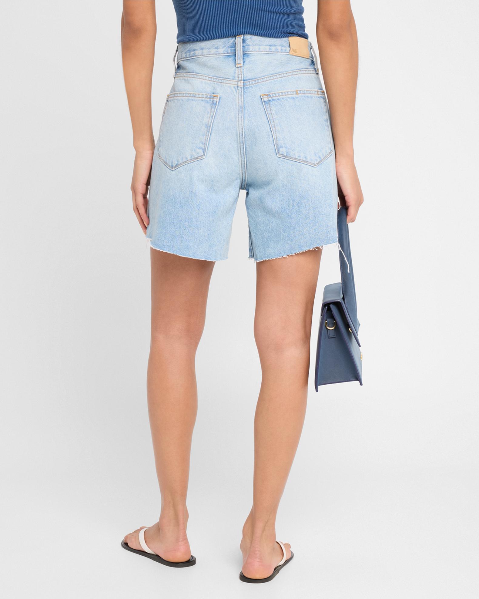 PAIGE Archie Long Denim Shorts | Neiman Marcus