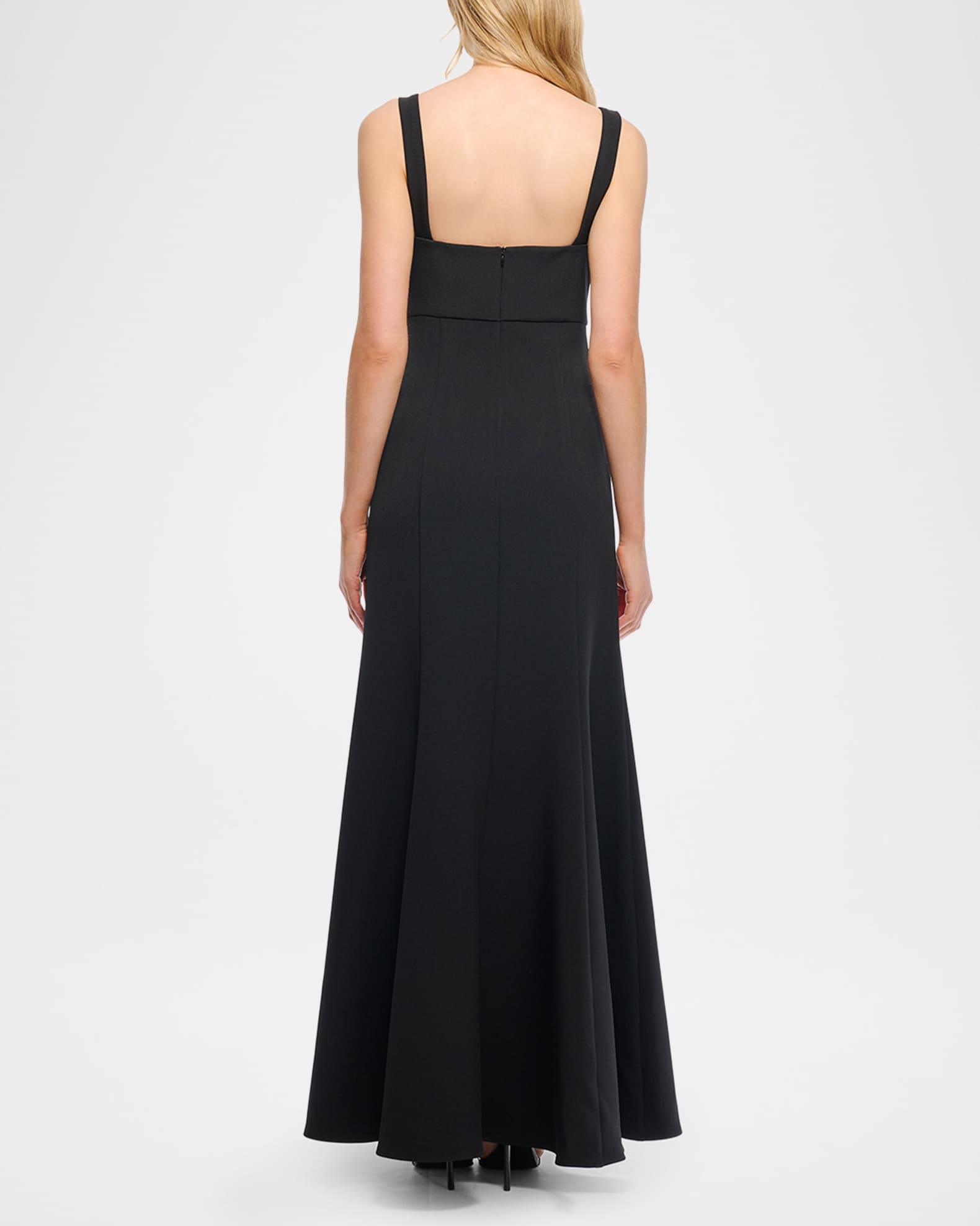 Shoshanna Women's Bartlett Crepe Sleeveless Maxi Dress - Jet - Size 2