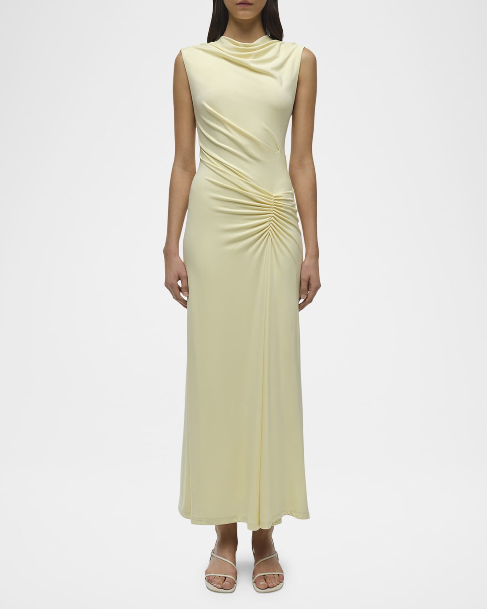 Acacia Sleeveless Ruched Midi Dress 1