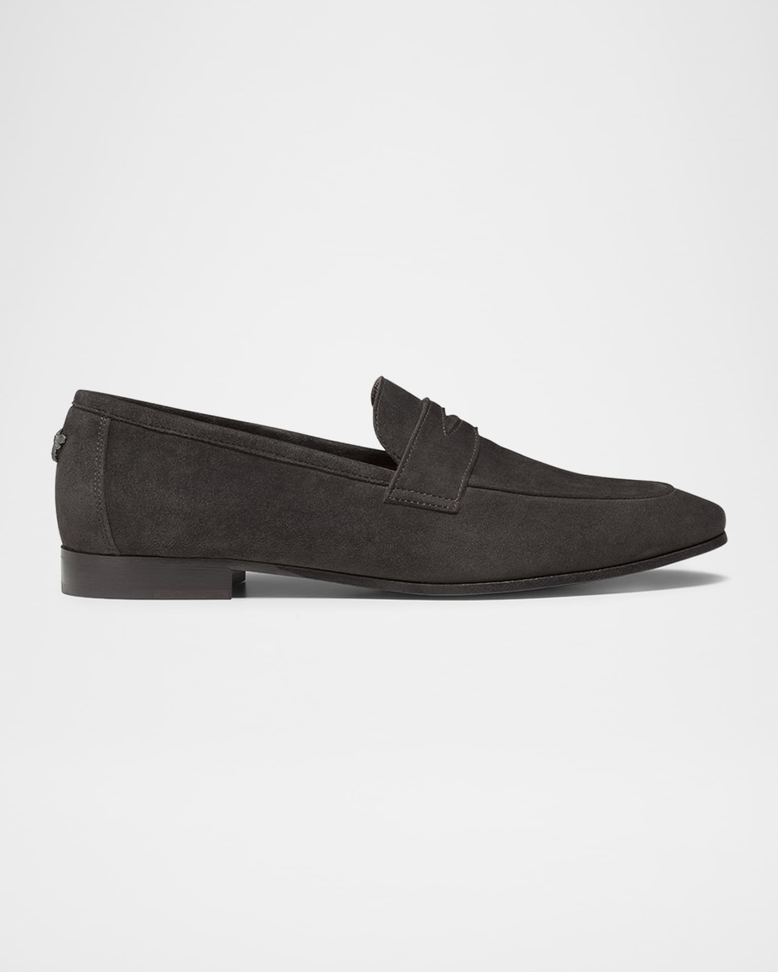 Ebano Suede Penny Loafers 0