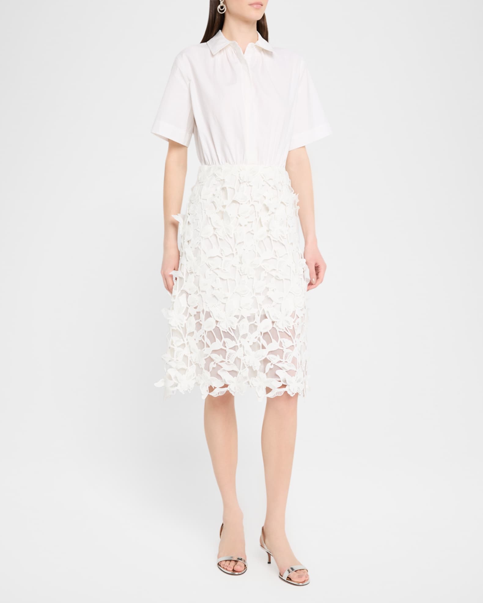 Colette Short-Sleeve Combo Dress