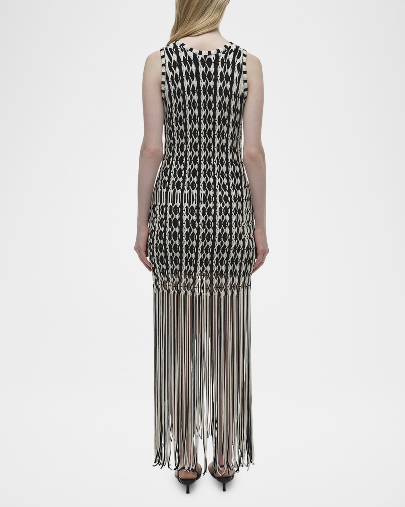 SIMKHAI Sonia Woven Fringe Tank Dress | Neiman Marcus