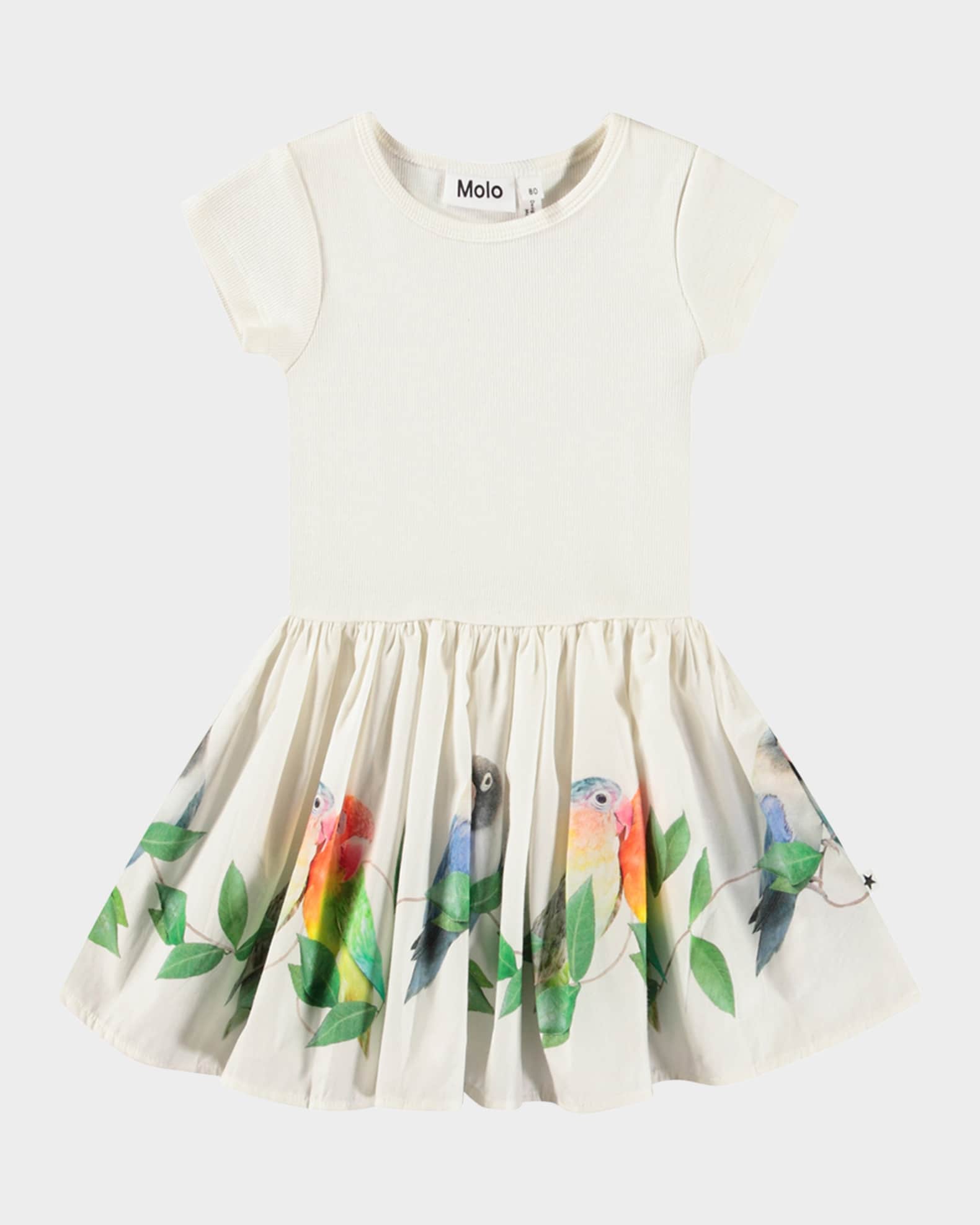 Girl's Carin Birds Graphic Dress, Size 18M-2 0