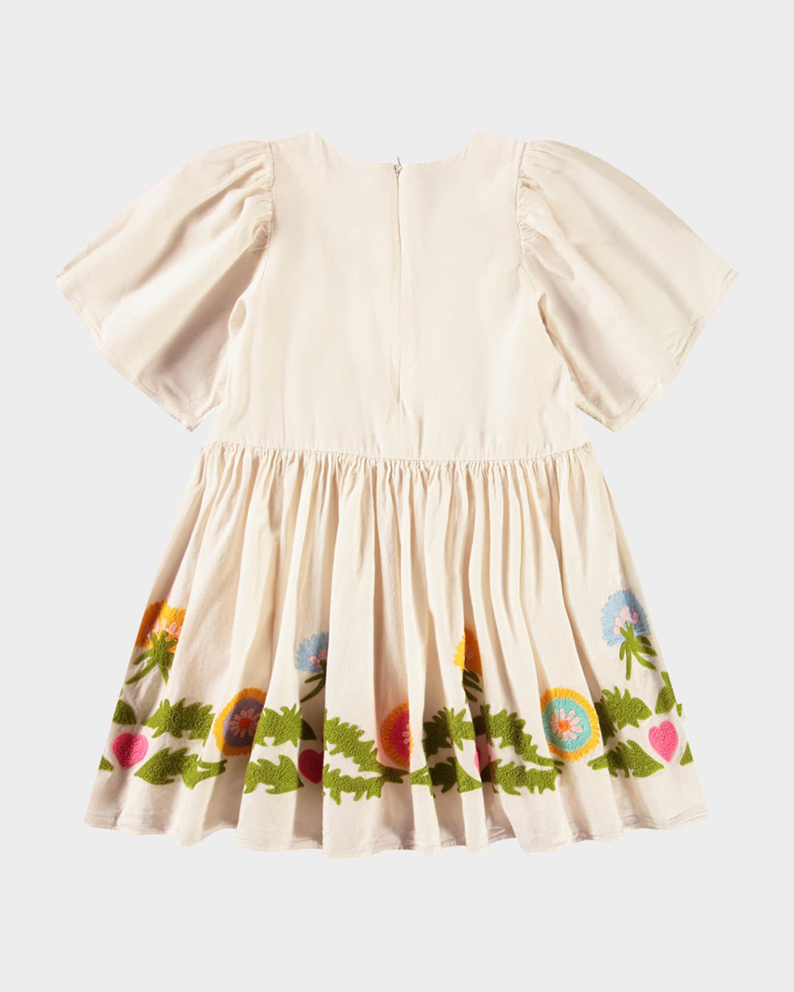  Girl's Carlin Floral Crotchet Dress, Size 3T-6 1