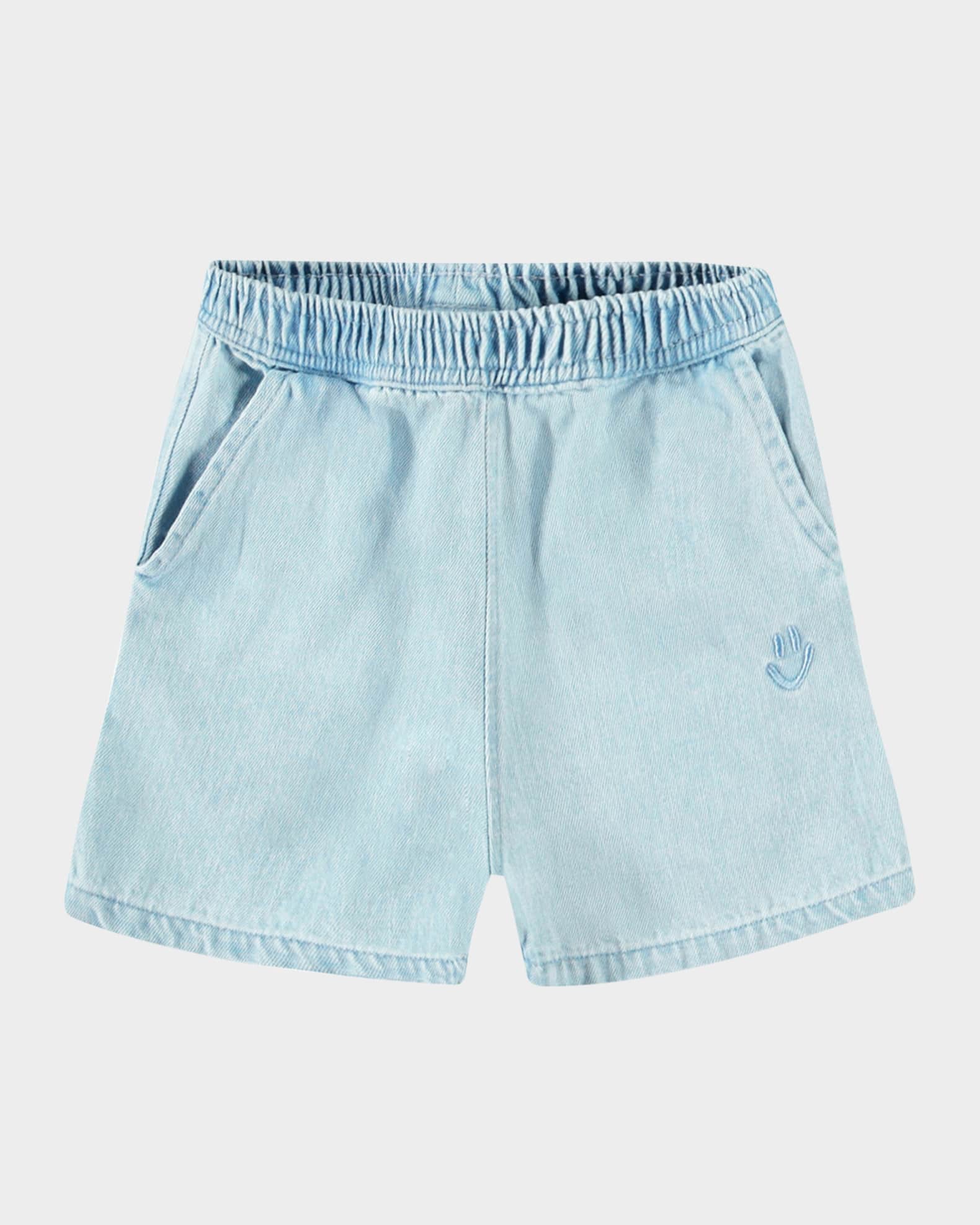 Boy's Shine Denim Shorts, Size 6M-2 0