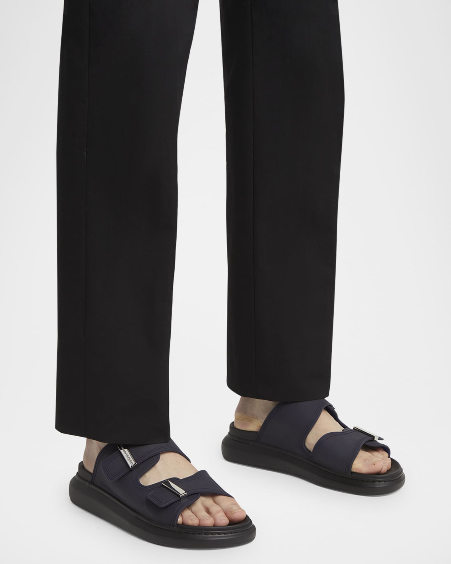 Men's Rubber Double-Buckle Sandals 1