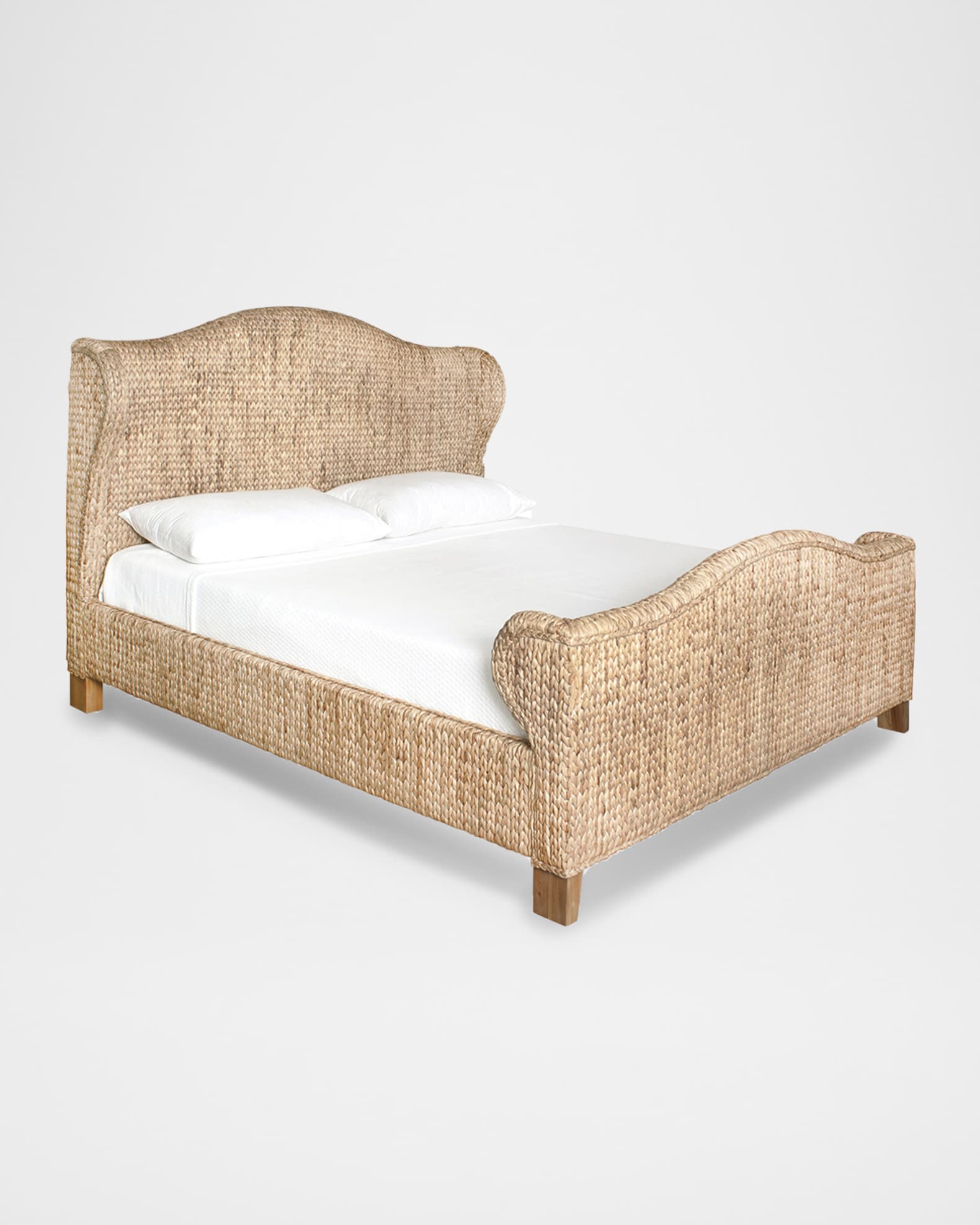Seagrass sleigh bed discount