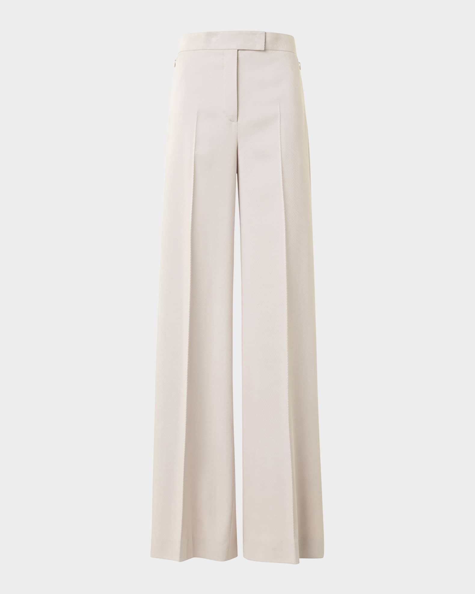 Floretta Twill Wide-Leg Pants 0
