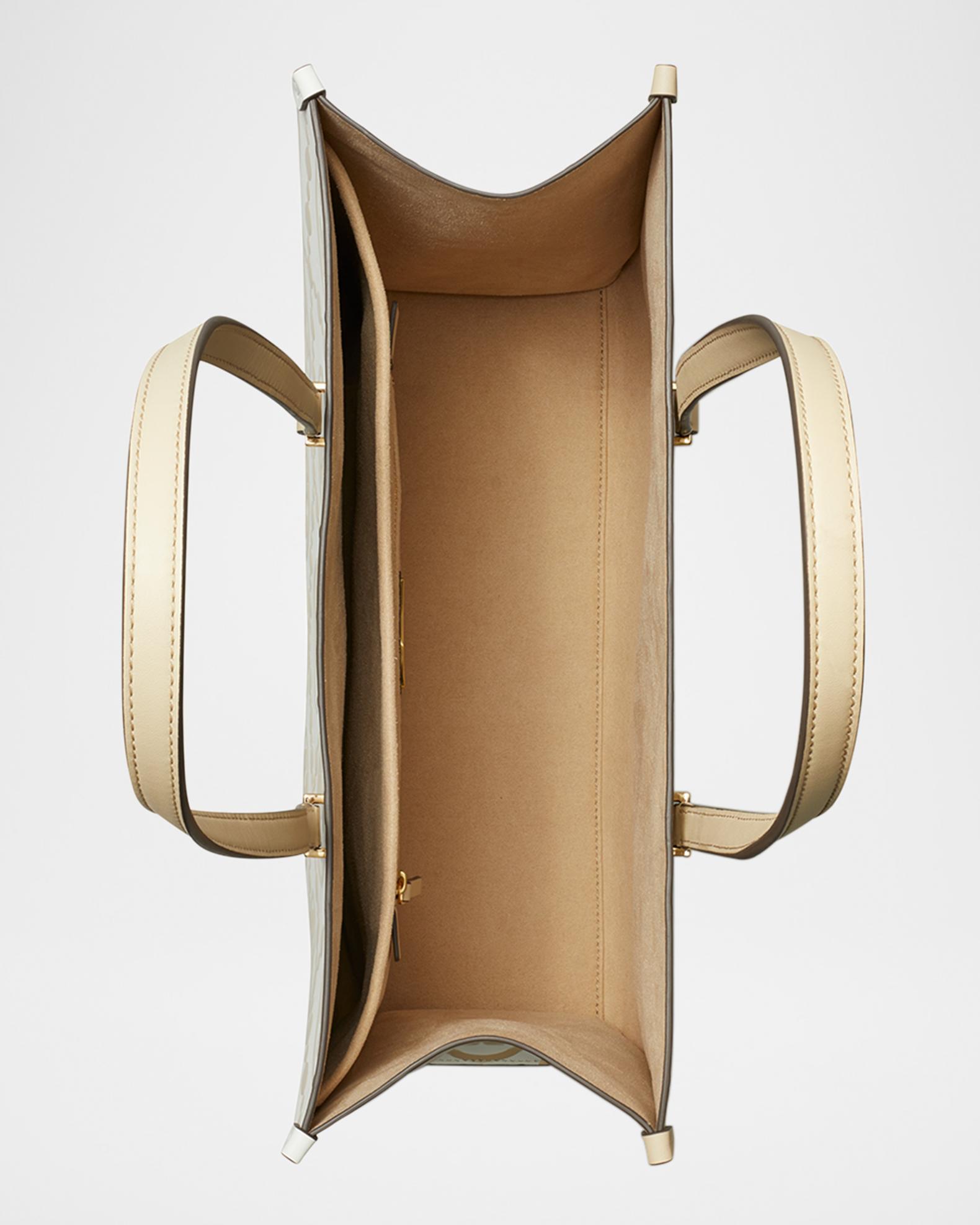 T Monogram Embossed Leather Tote Bag | Neiman Marcus