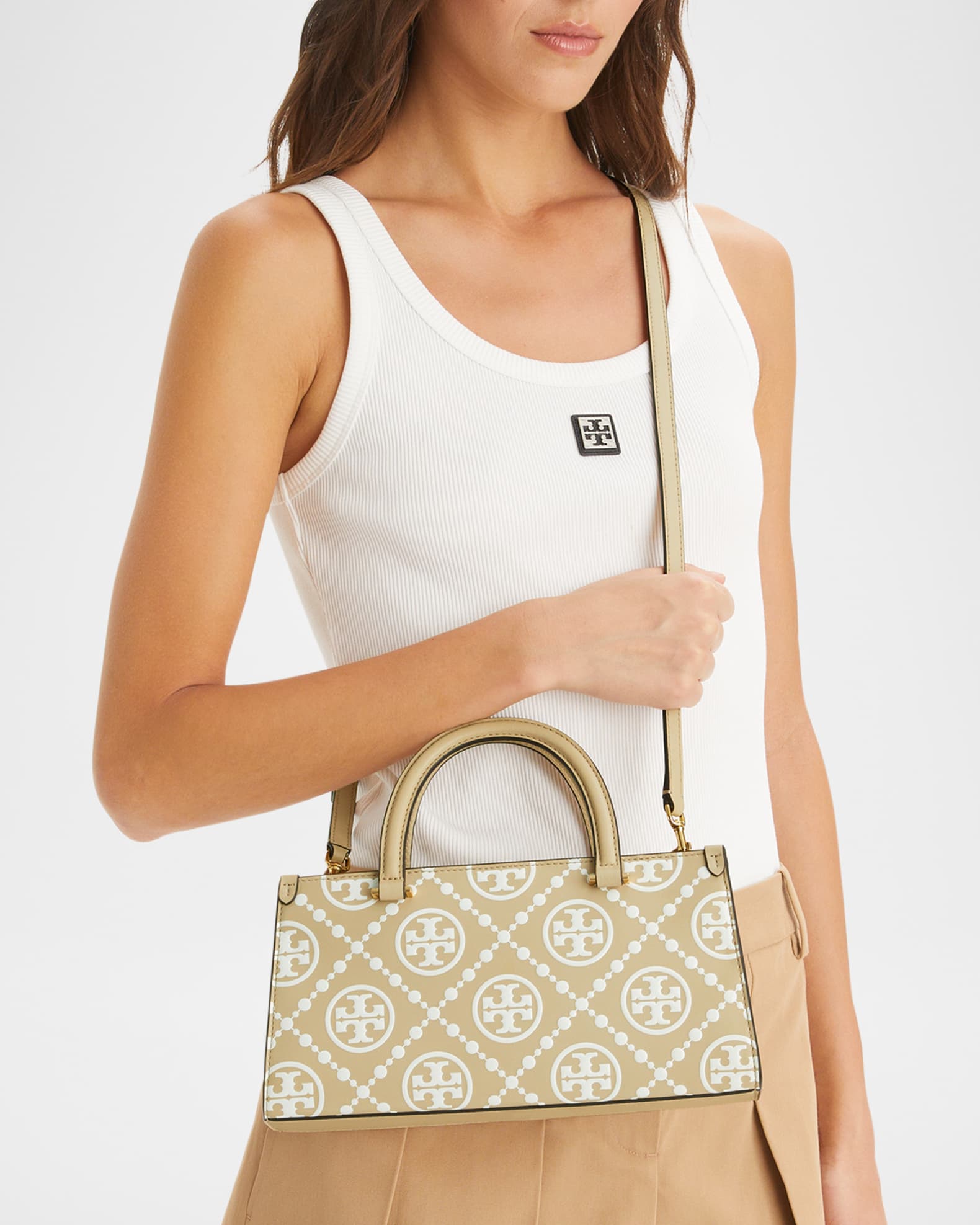【TORY BURCH】Tモノグラム イーストウエスト スモール トート Tモノグラム イーストウエスト スモール トートバッグ