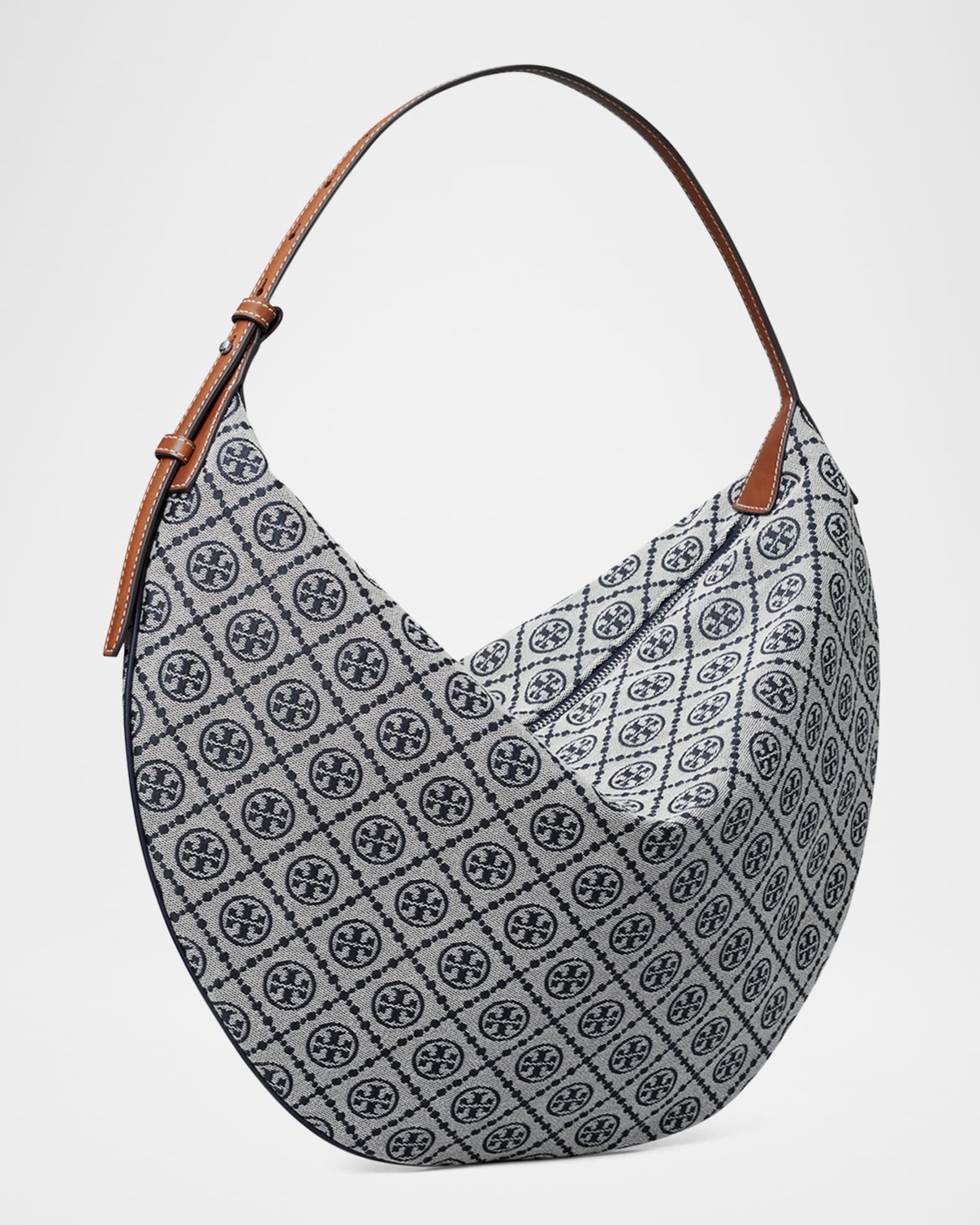 Tory Burch T Monogram Canvas Balloon Shoulder Bag | Neiman