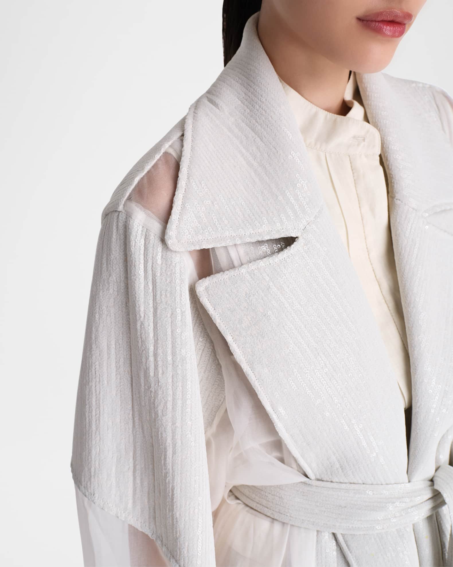 【送料&関税込】Dolce & Gabbana White Organza Trench Coa 送料&関税込】Dolce & Gabbana White Organza Trench Coa Dolce