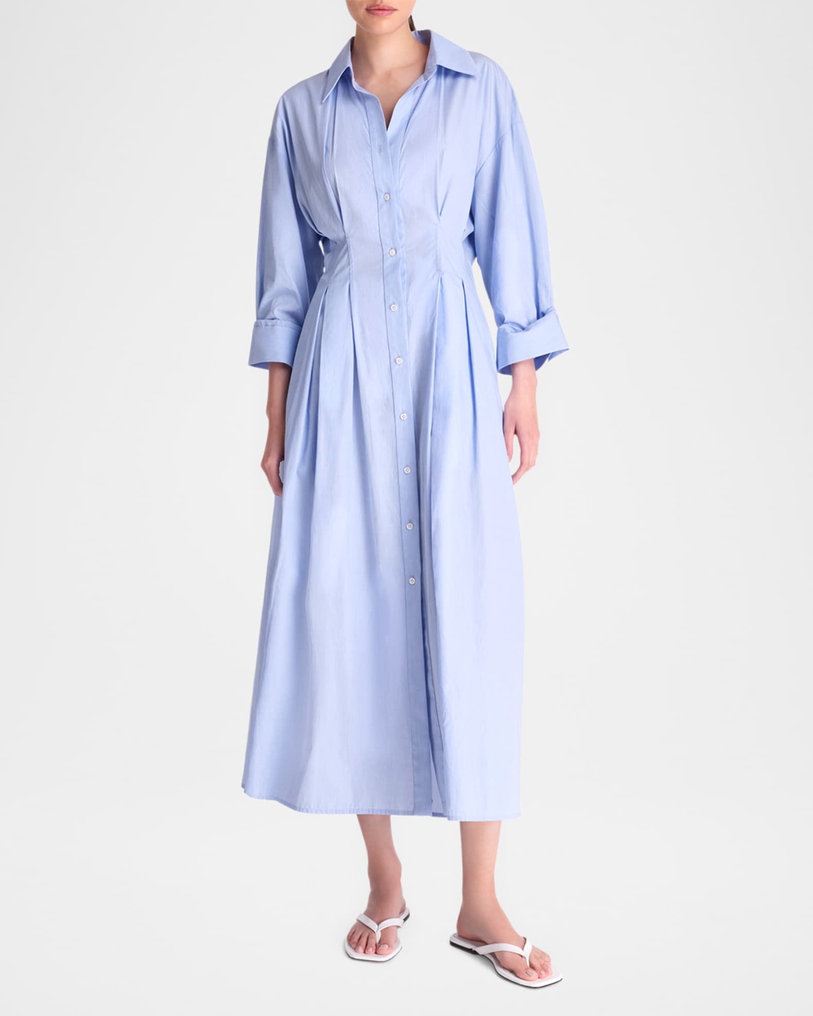 MM Pleated Maxi Shirtdress 1