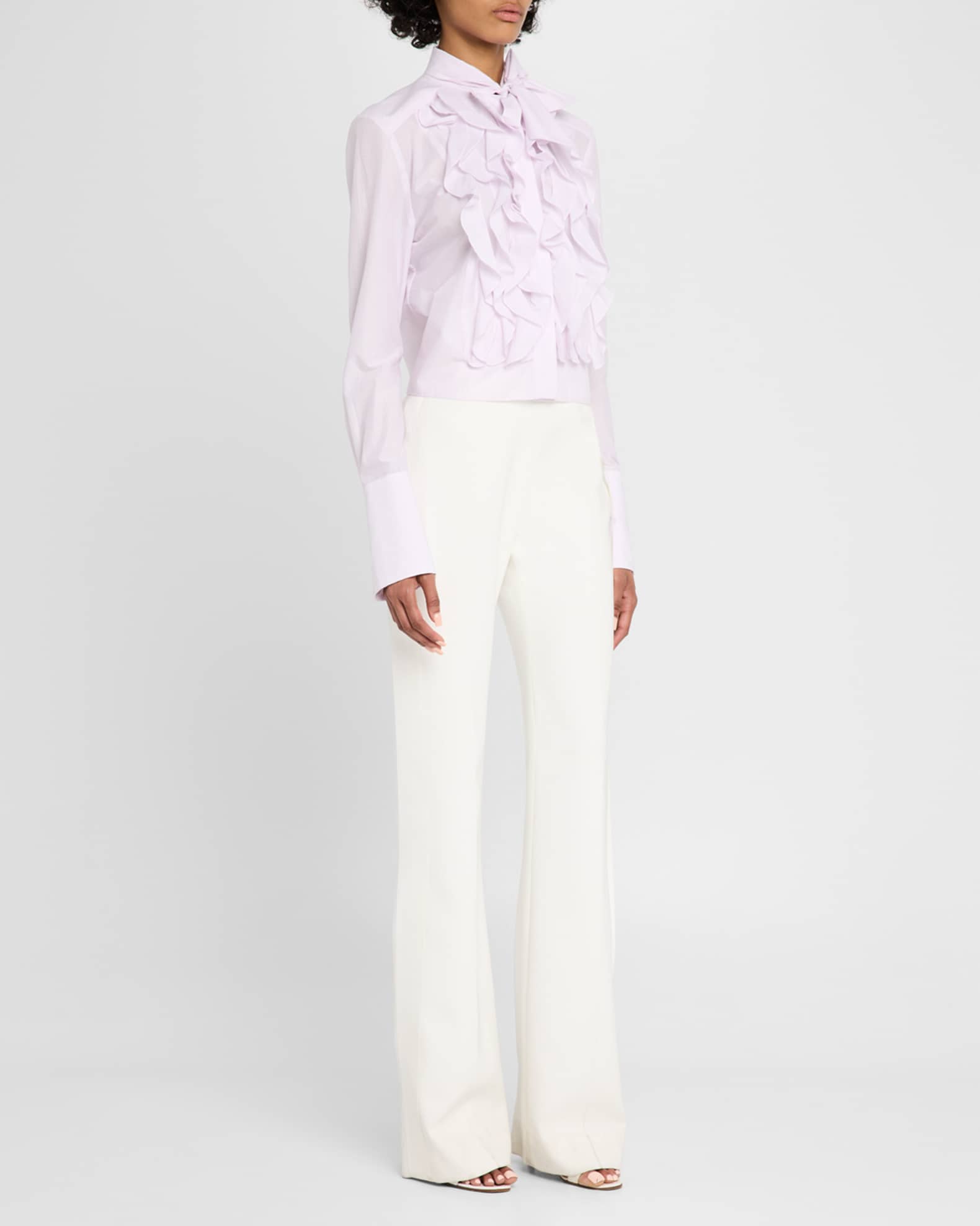 Patti Crinkled Silk Cotton Voile Blouse 1