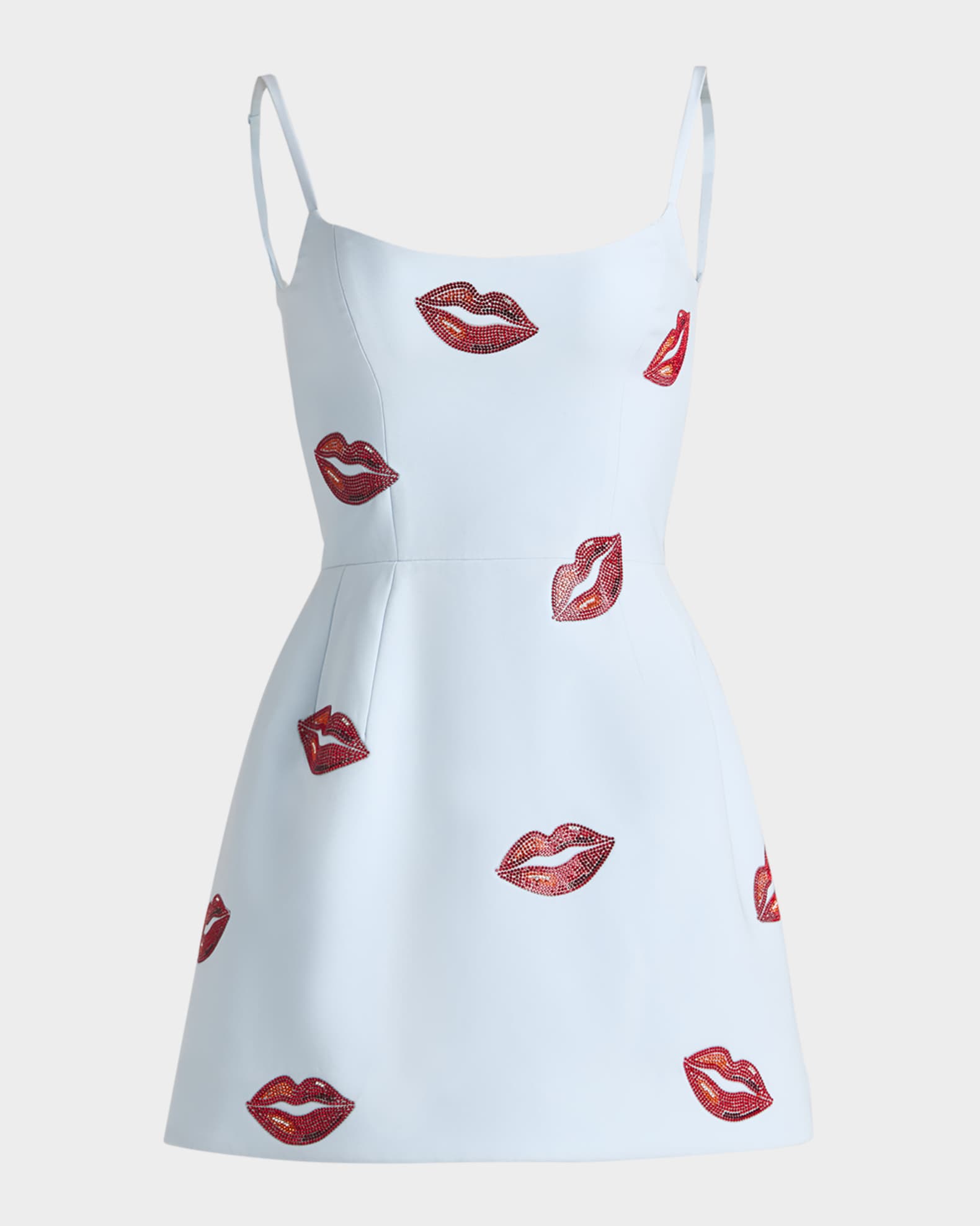 Exclusive Yasmin Rhinestone Kiss Mini Dress 0
