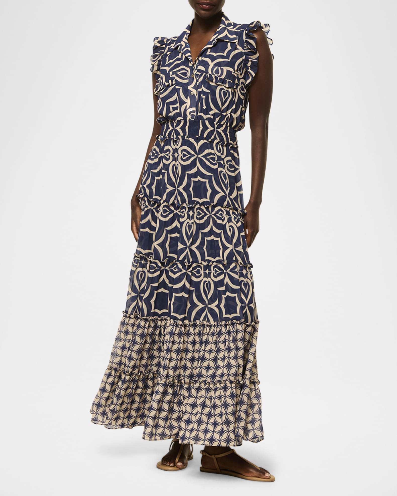 Trina Ruffled Chiffon Maxi Dress 1