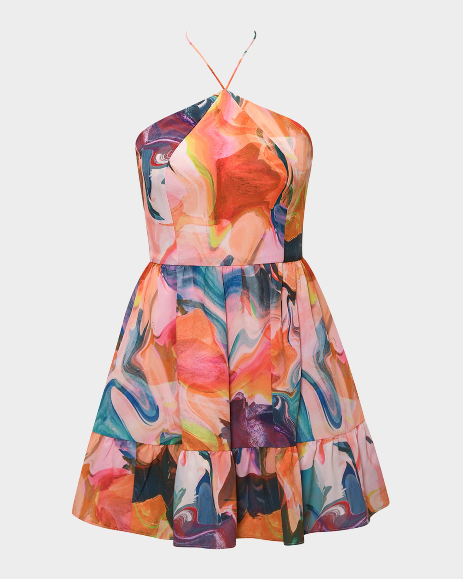 green emerald velvet dress Vince Camuto Women's Printed Scuba Halter FIT and Flare Dress, Blue Multi,  8 : Amazon.ca: Clothing, Shoes & Accessories main image 1