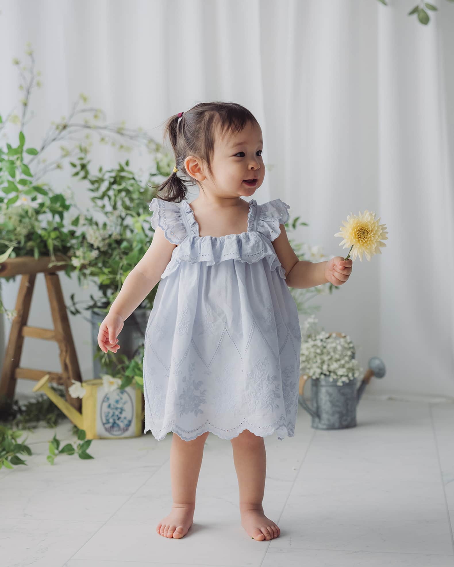 Girl's Embroidered Eyelet Dress W/ Bloomers, Size 3M-24M 1