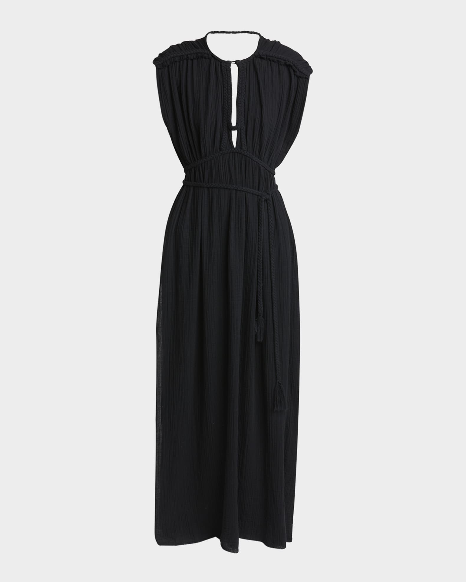 Joya Braid Gathered Backless Maxi Dress 0