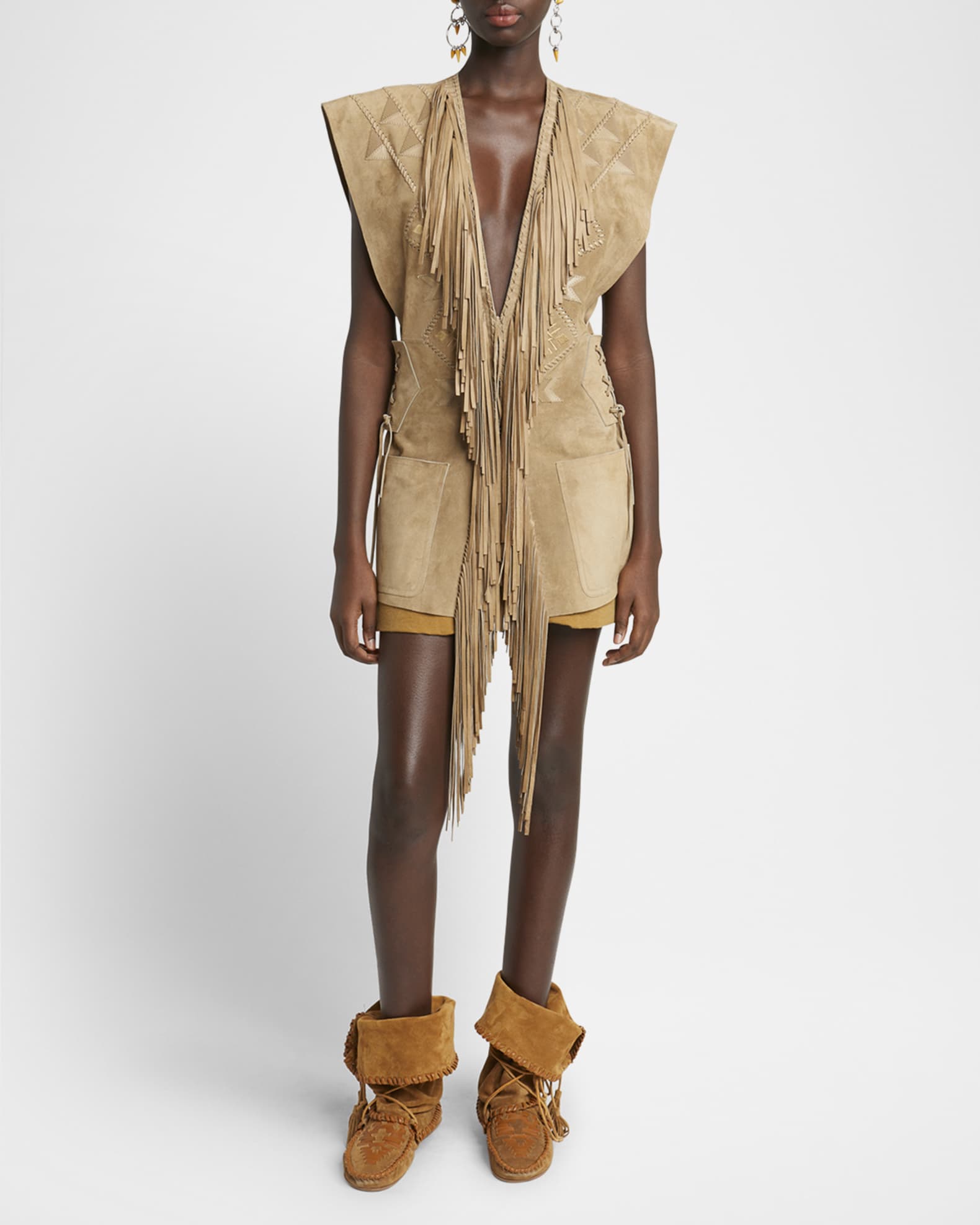 Dalila Fringe Suede Vest 1