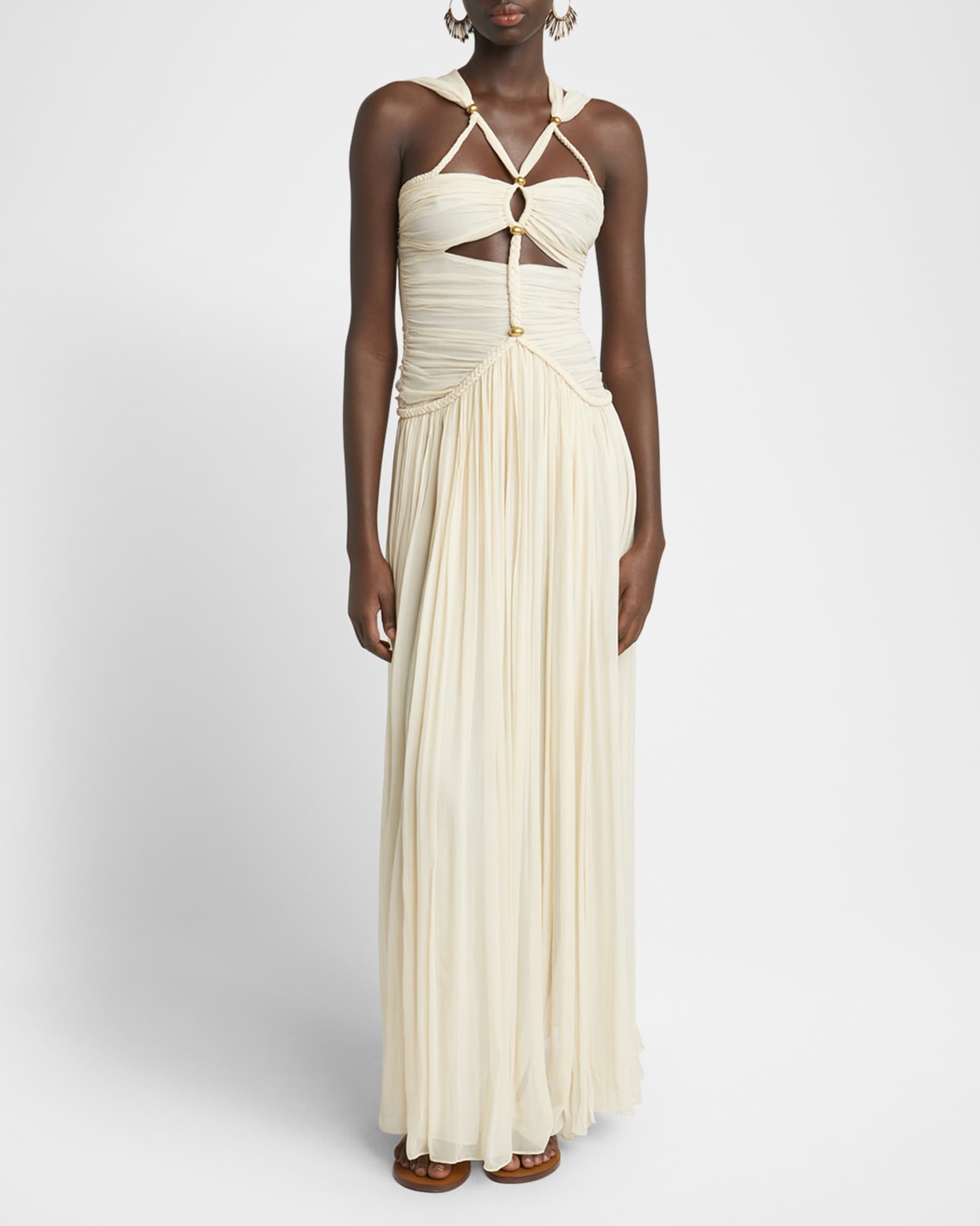 Rafael Ruched Strappy Maxi Dress 1
