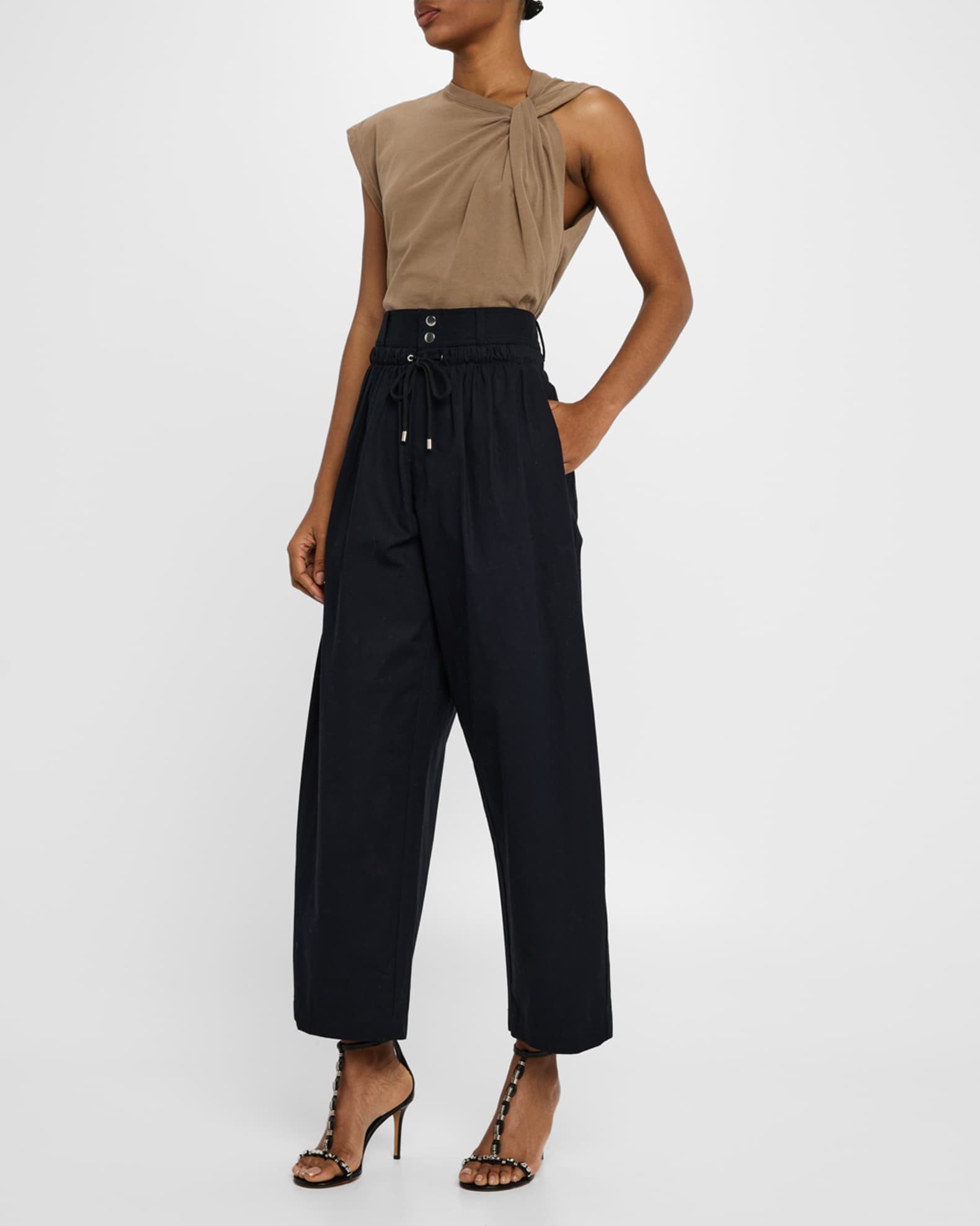 Inaya Double Waistband Wide-Leg Pants 1