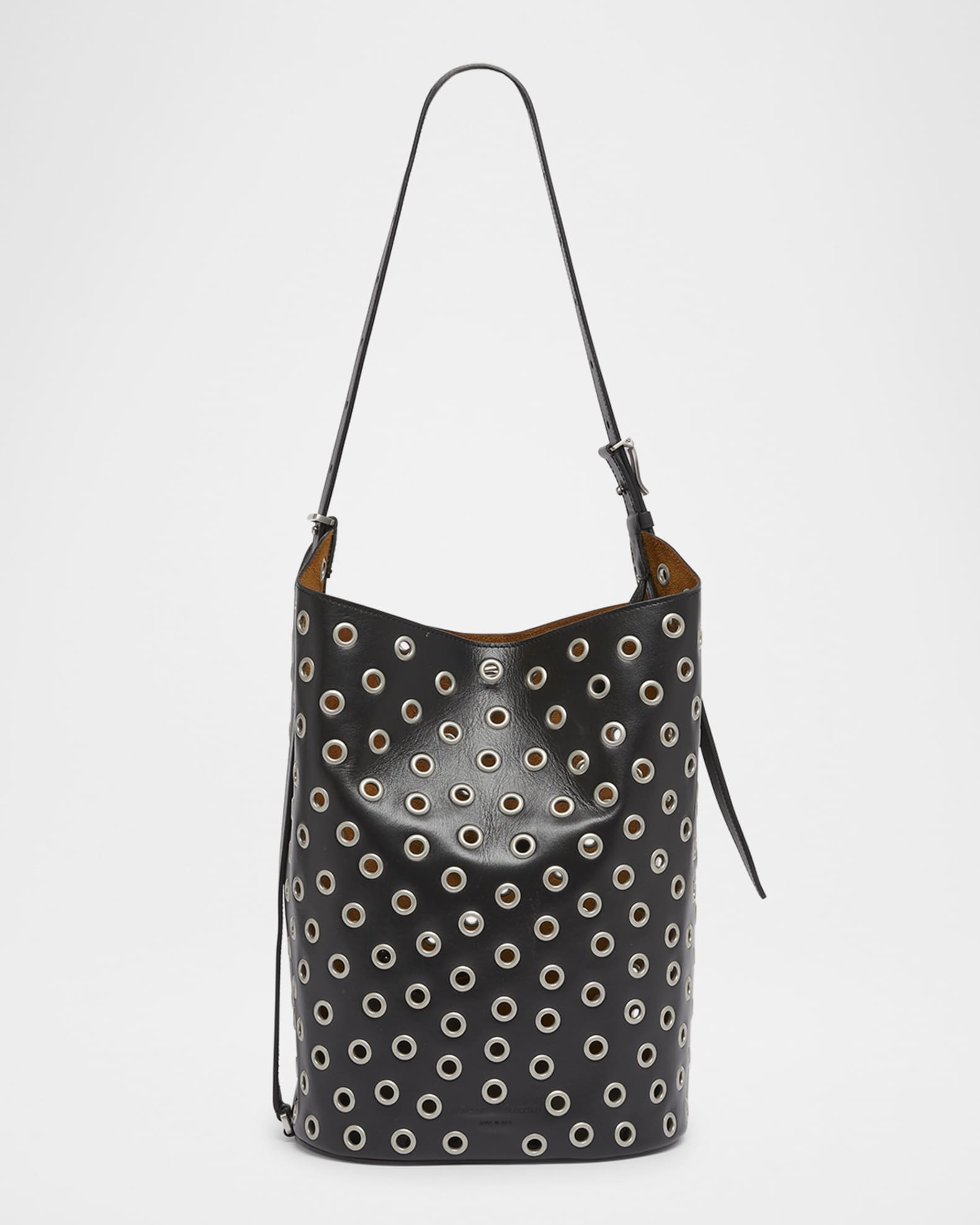 Proenza Schouler: Brant スタッズ スムースレザー Brant スムースレザー バケットバッグ - Proenza Schouler
