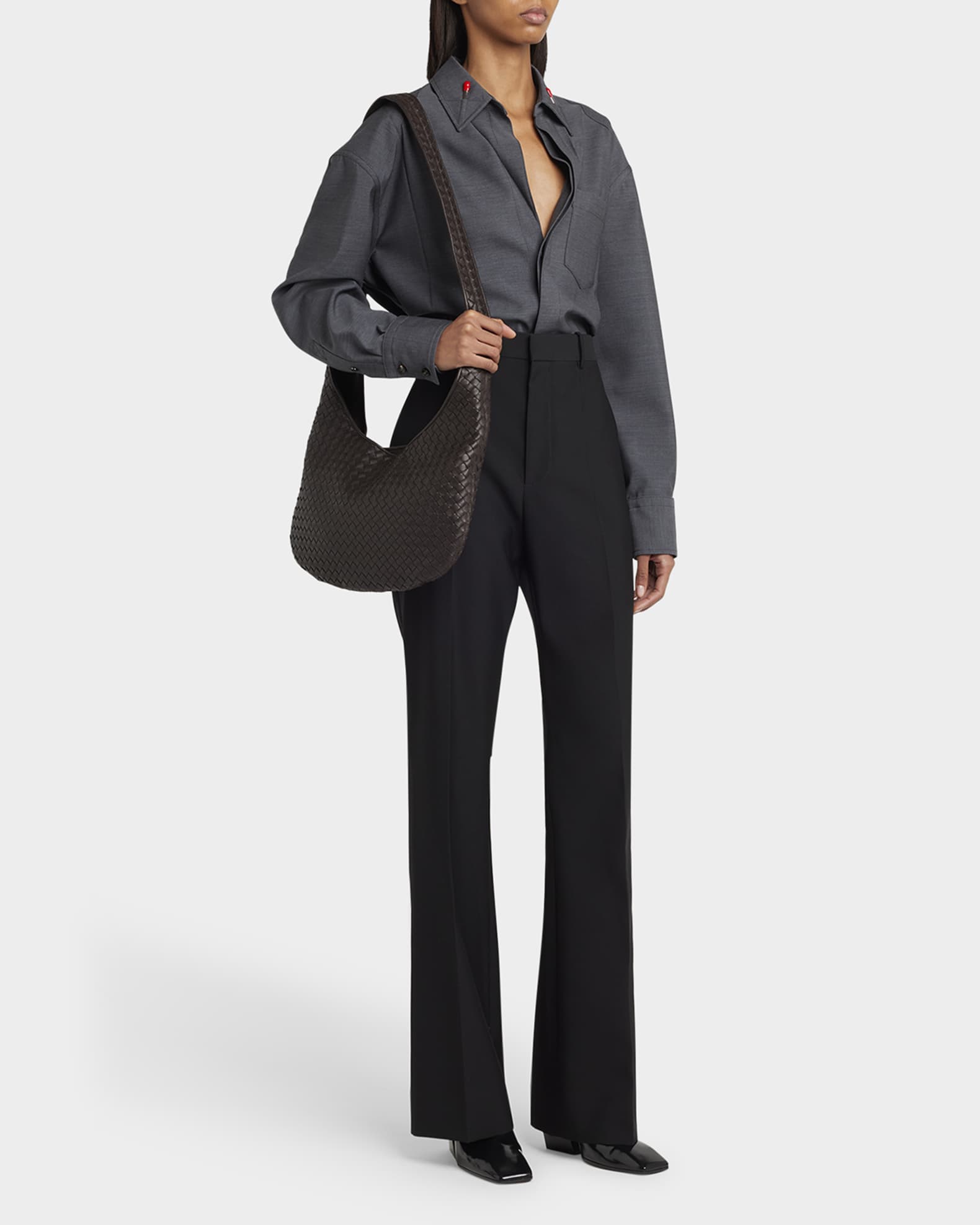 Bottega Veneta Intrecciato Leather Crossbody Bag | Neiman Marcus