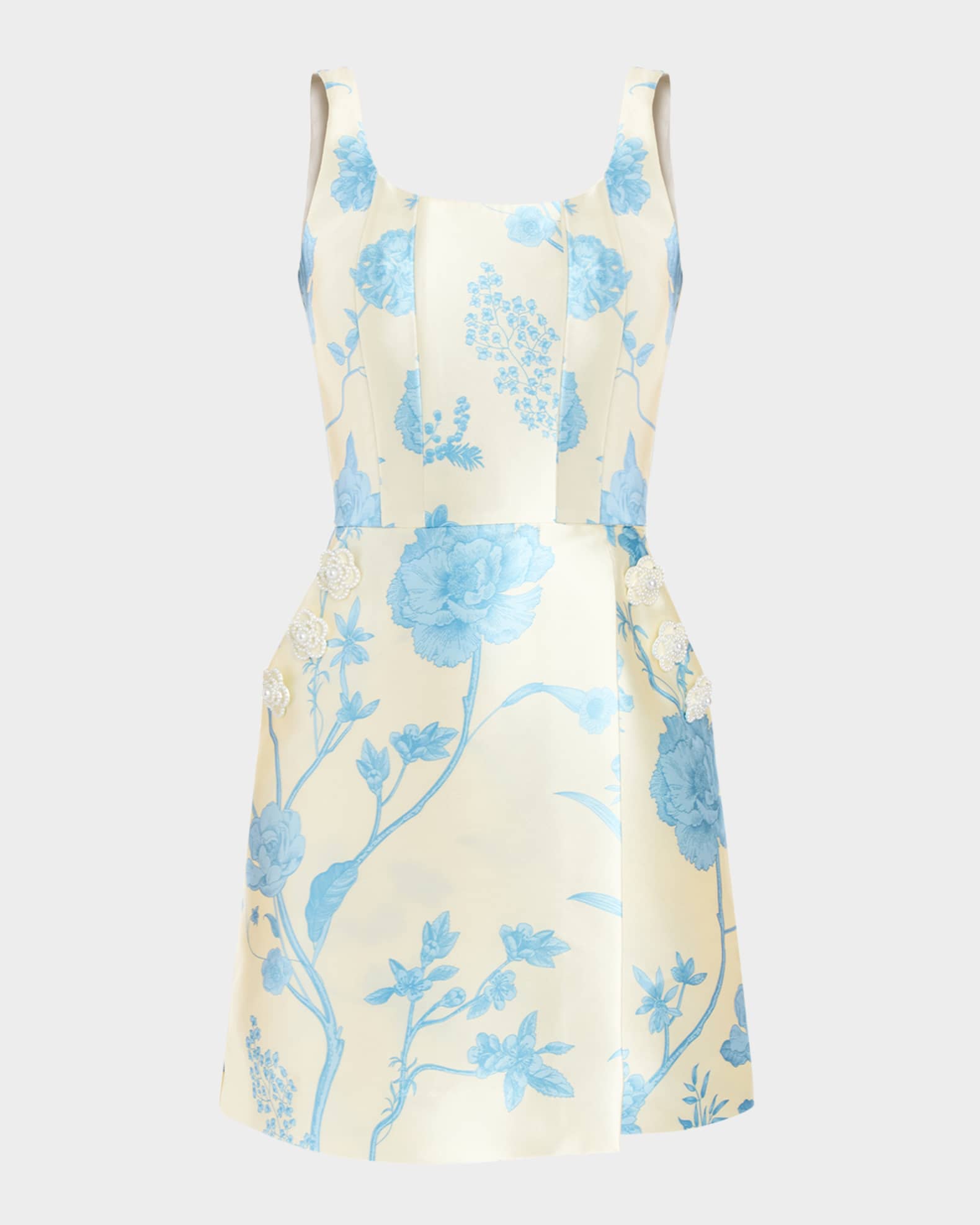 Chianti Embellished Floral-Print Mini Dress 0