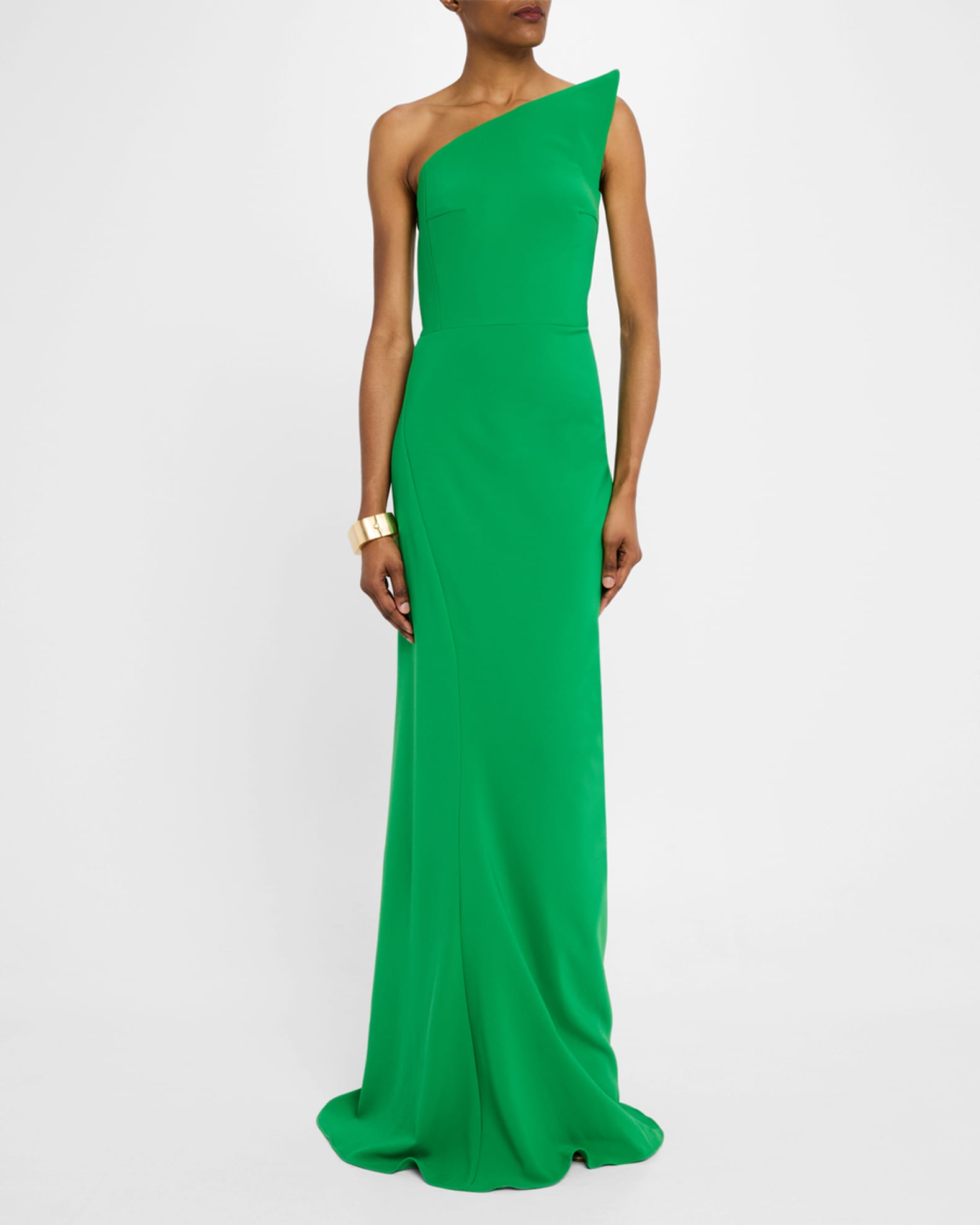 Strapless Asymmetric Column Gown 1