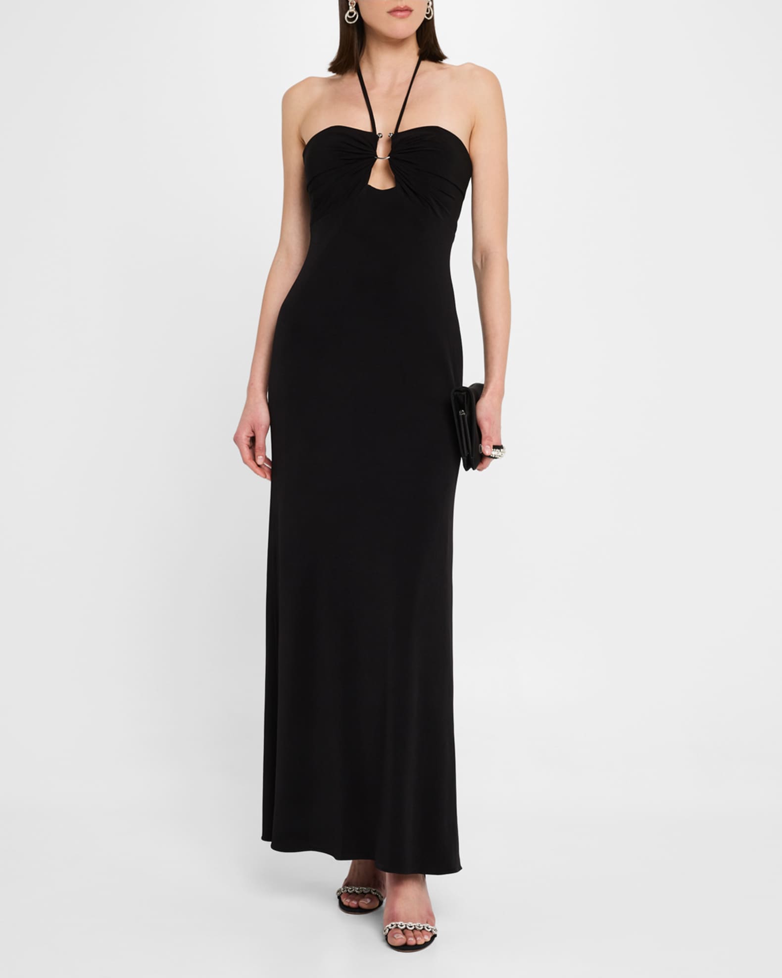 Cutout Sweetheart Halter Maxi Dress 1