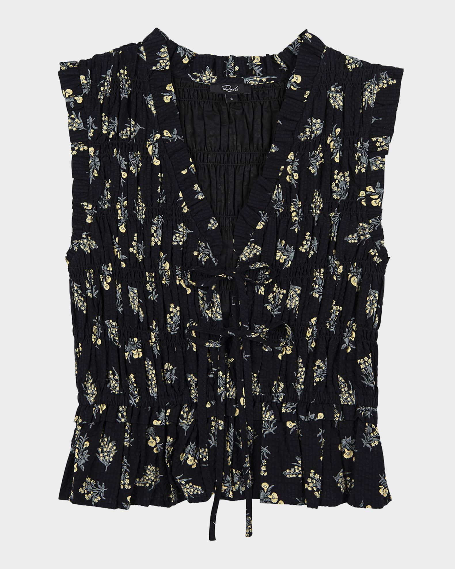 Martine Ruffle-Trim Peplum Tank Top 0